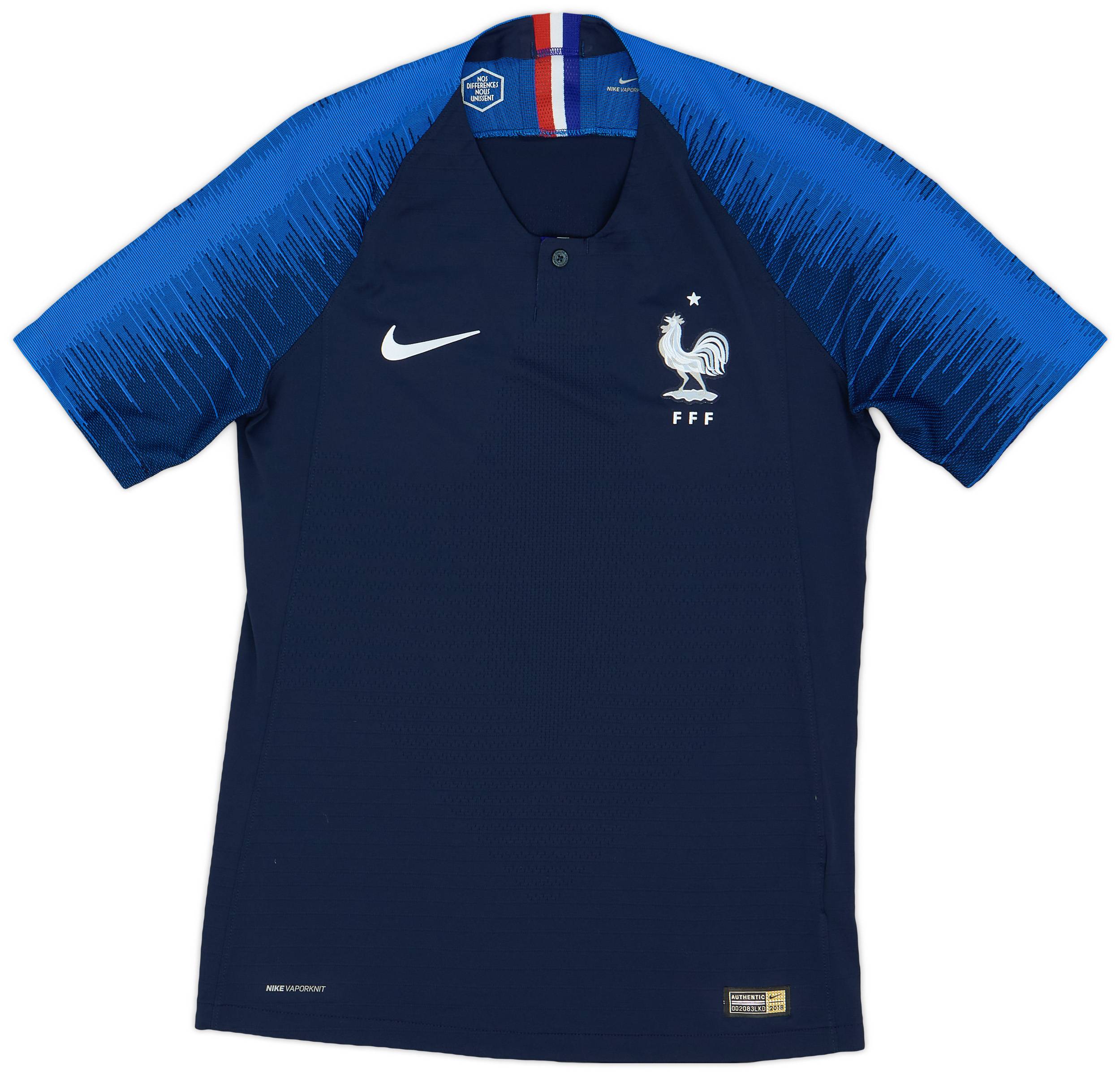 2018 France Authentic Home Shirt - 9/10 - (S)