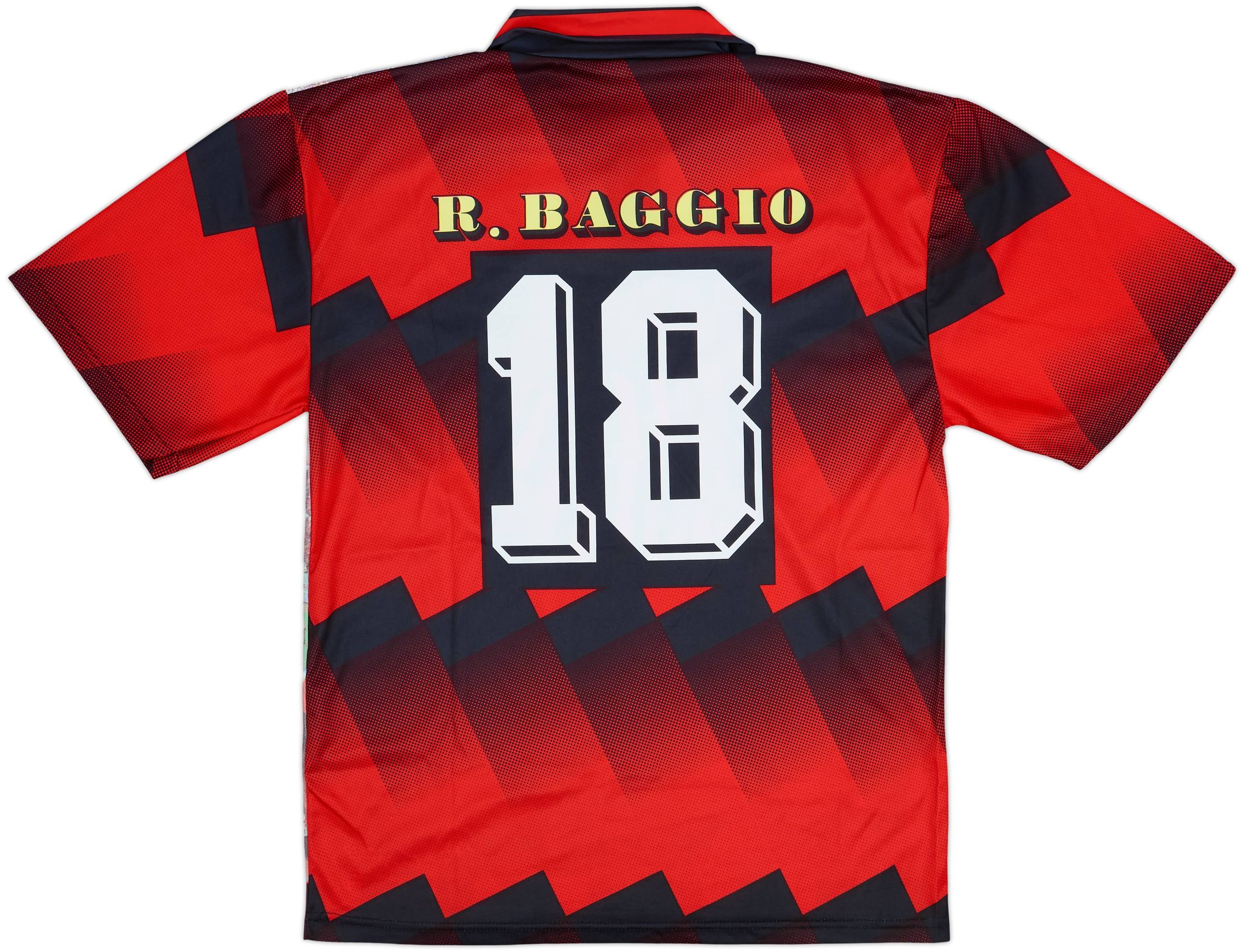 ACミラン BAGGIO 18番 シャツ 新品タグ付き 1996-97 AC Milan Graphic Shirt R.Baggio #18 - 8/10 - (L)