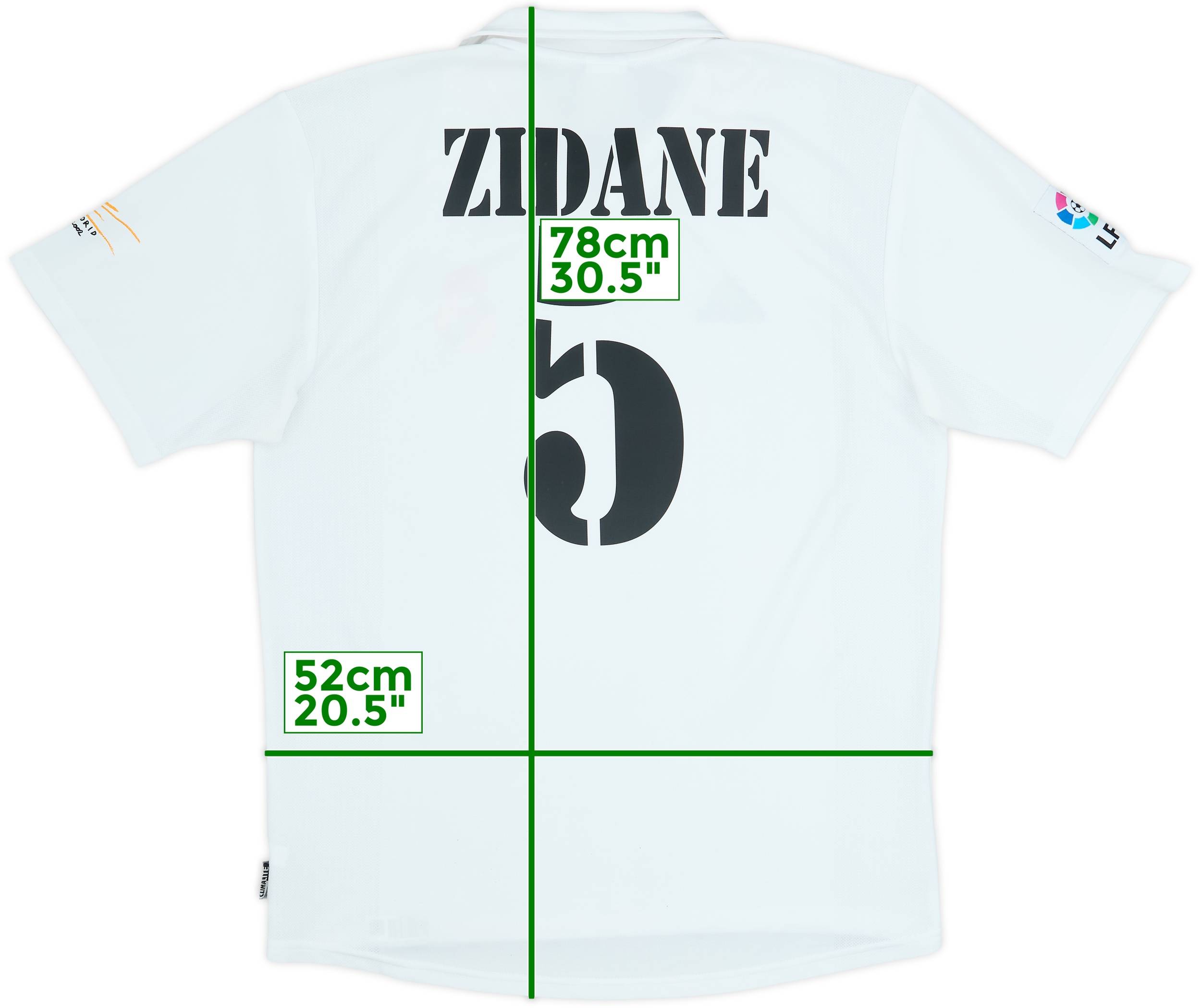 2001 Real Madrid Home Shirt Zidane #5 - 8/10 - (M)