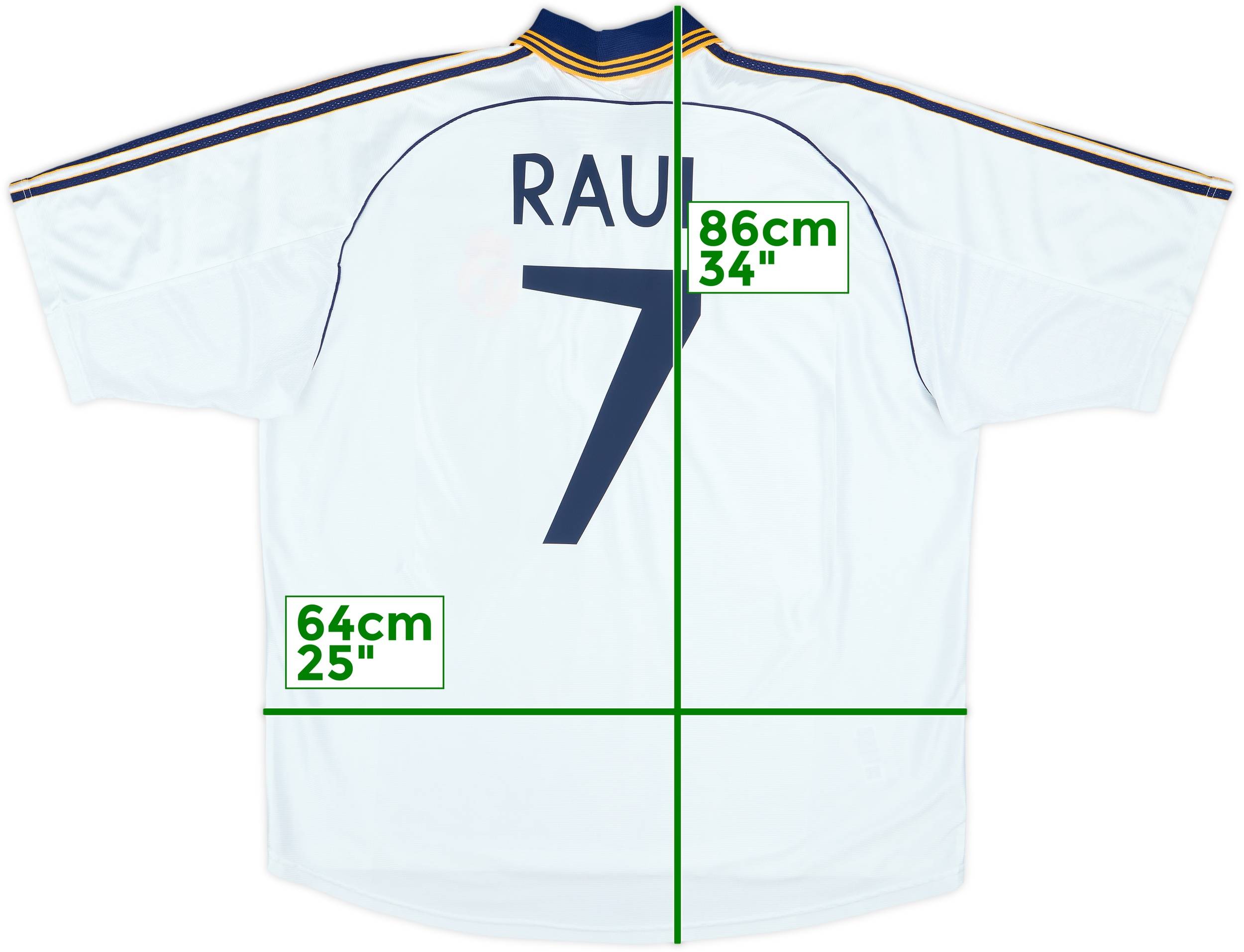 1998-00 Real Madrid Home Shirt Raul #7 - 6/10 - (XXL)