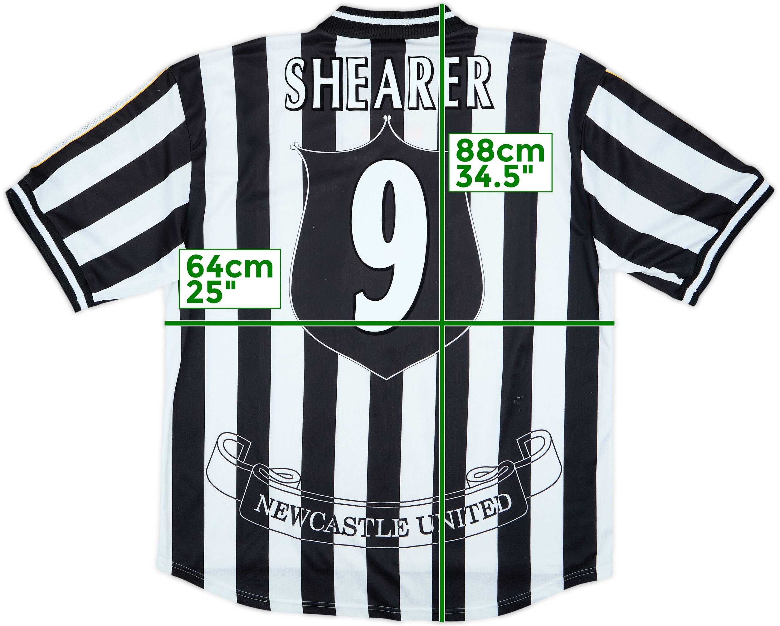 1997-99 Newcastle Home Shirt Shearer #9 - 8/10 - (XXL)