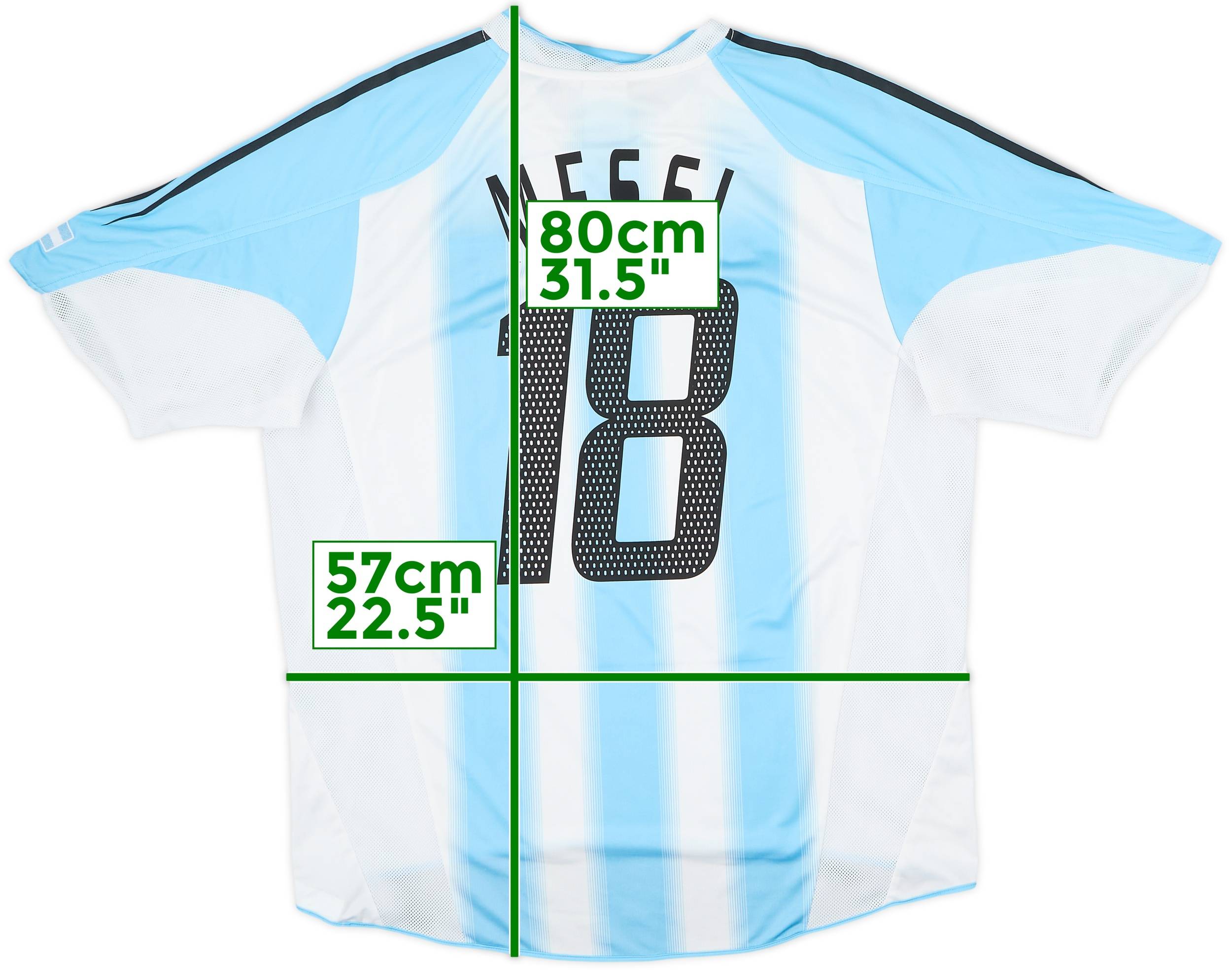 アルゼンチン/2004年/A #18 メッシ 2004-05 Argentina Home Shirt Messi #18 - 8/10 - (L)