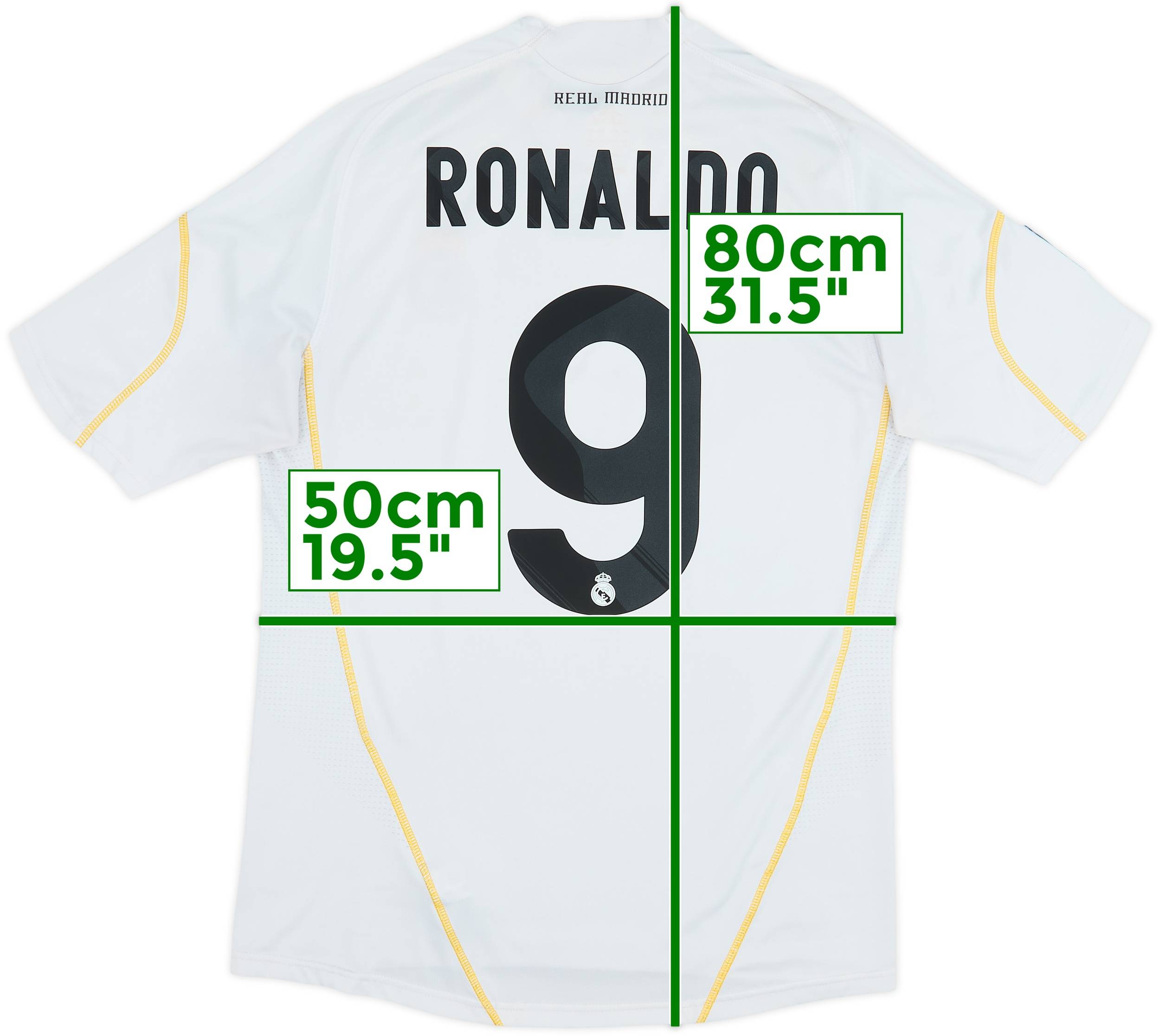 2009-10 Real Madrid Home Shirt Ronaldo #9 - 6/10 - (M)