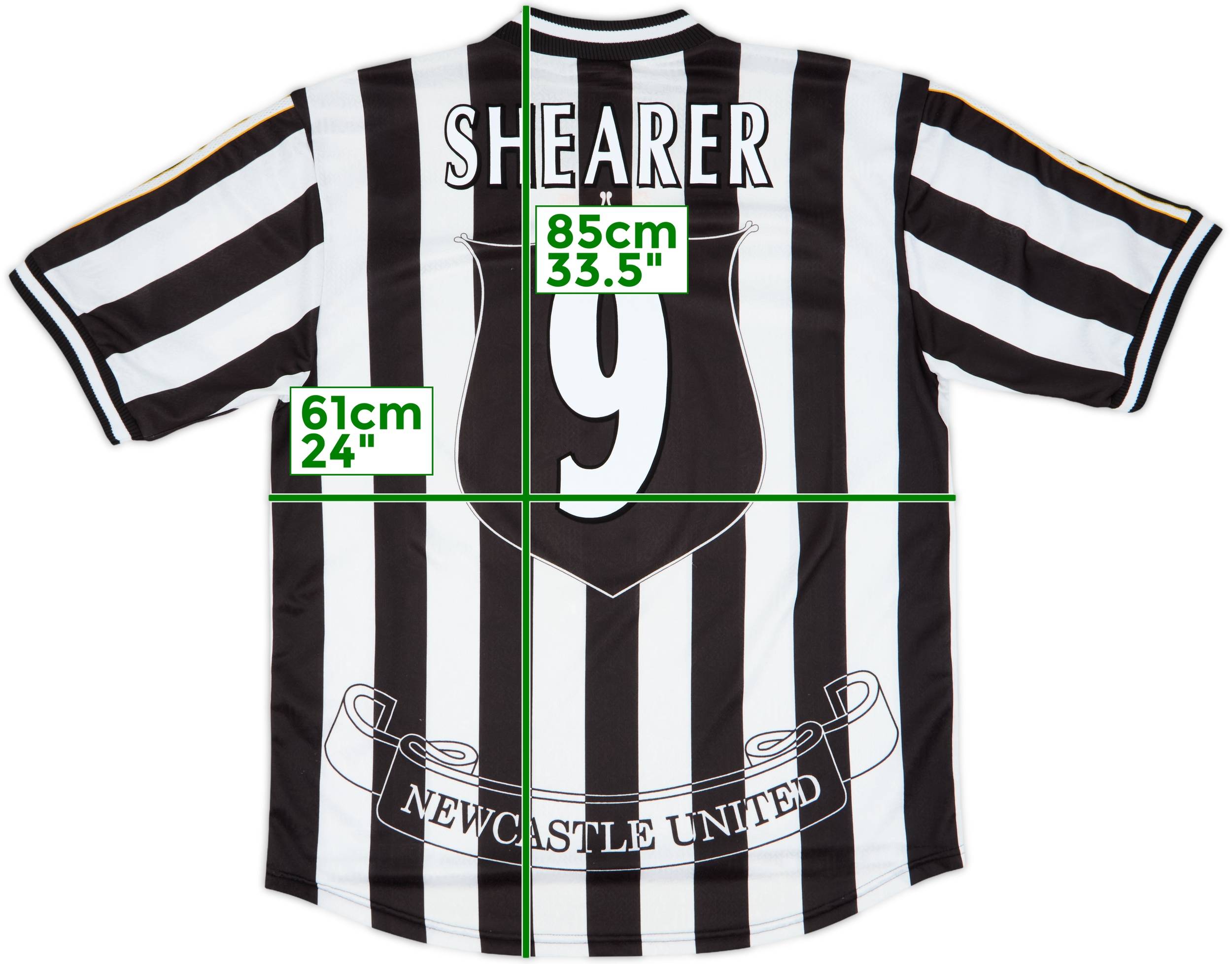 1997-99 Newcastle Home Shirt Shearer #9 - 9/10 - (XL)