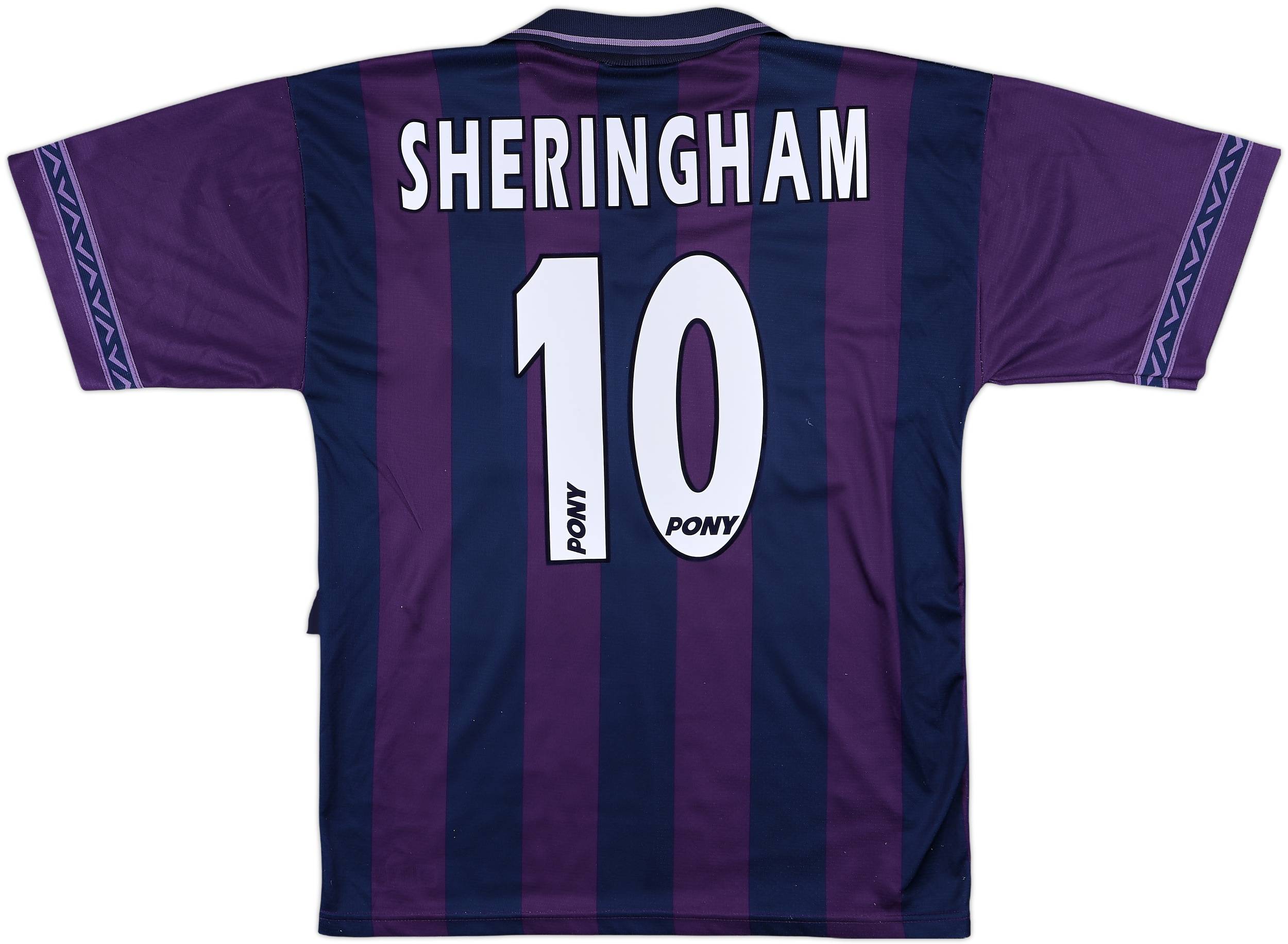 1995-97 Tottenham Away Shirt Sheringham #10 - 7/10 - (M)