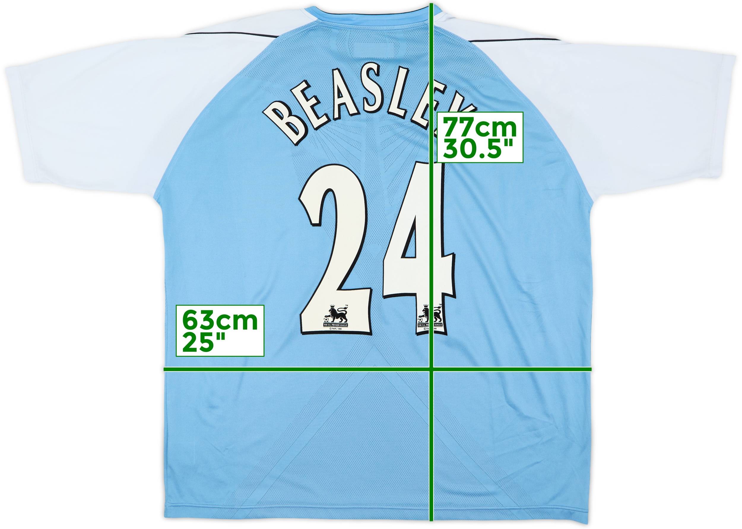2006-07 Manchester City Home Shirt Beasley #24 - 8/10 - (XXL)