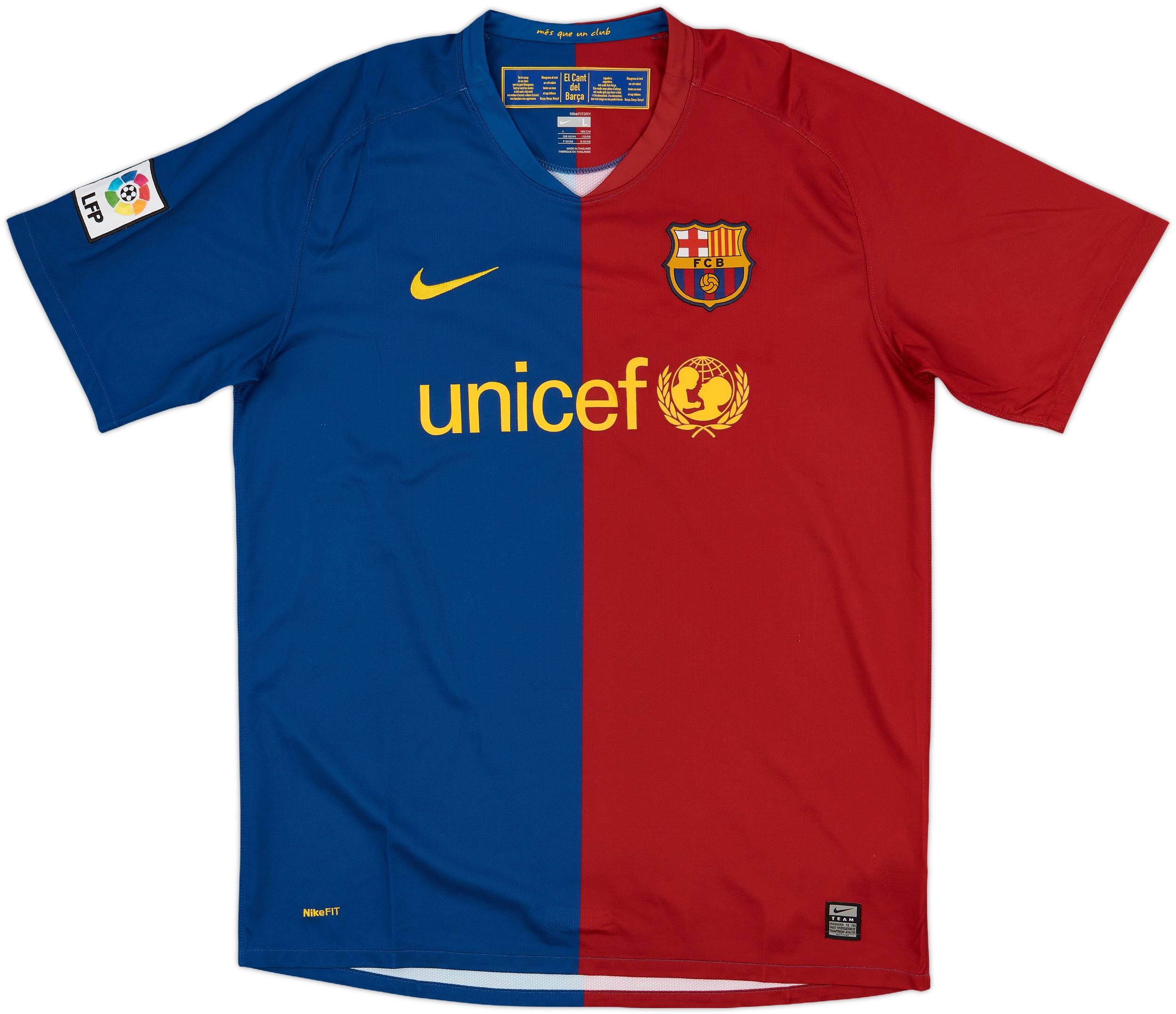 2008-09 Barcelona Home Shirt Eto'o #9 - 4/10 - (L)