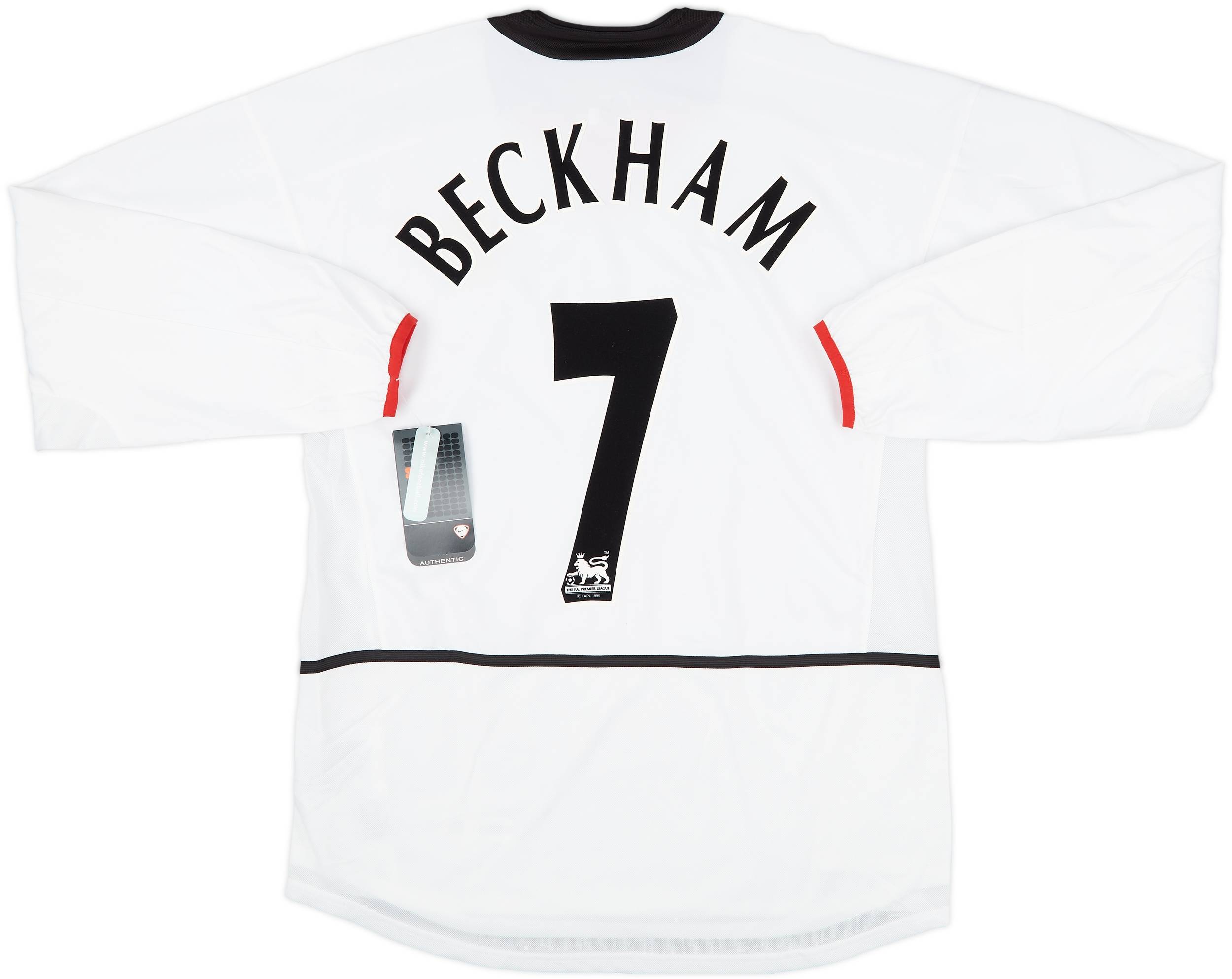 2002-03 Manchester United Away L/S Shirt Beckham #7 (M)