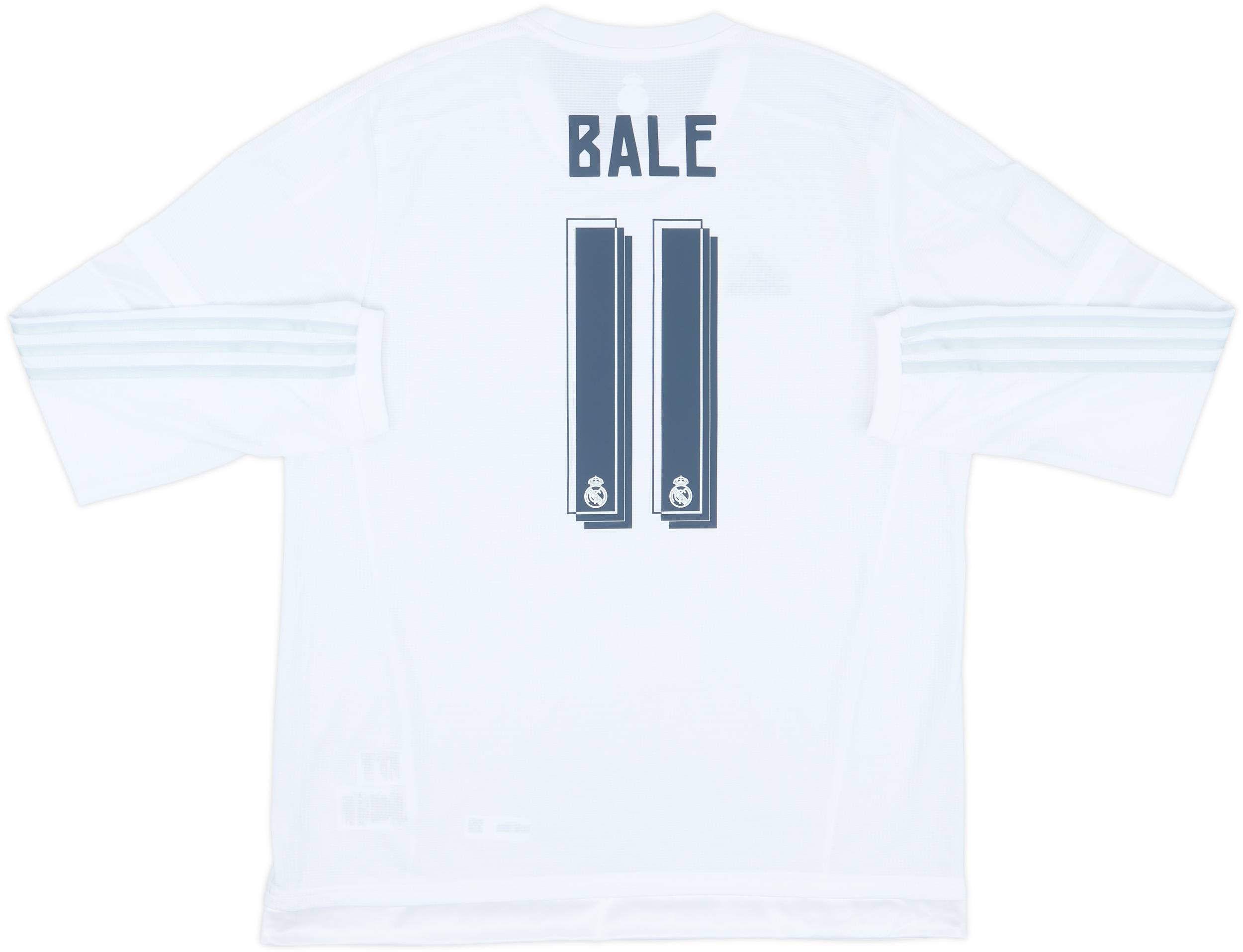 2015-16 Real Madrid Home L/S Shirt Bale #11 (XL)