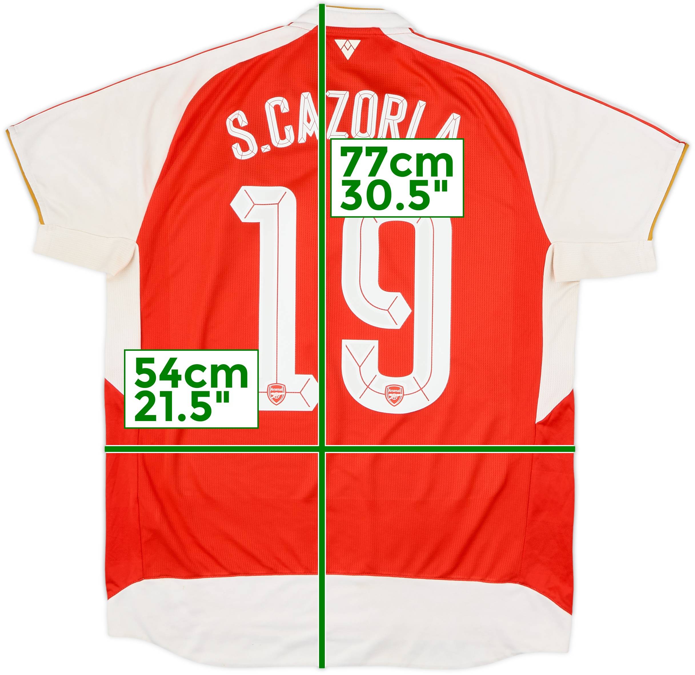 2015-16 Arsenal Home Shirt S.Cazorla #19 - 5/10 - (L)