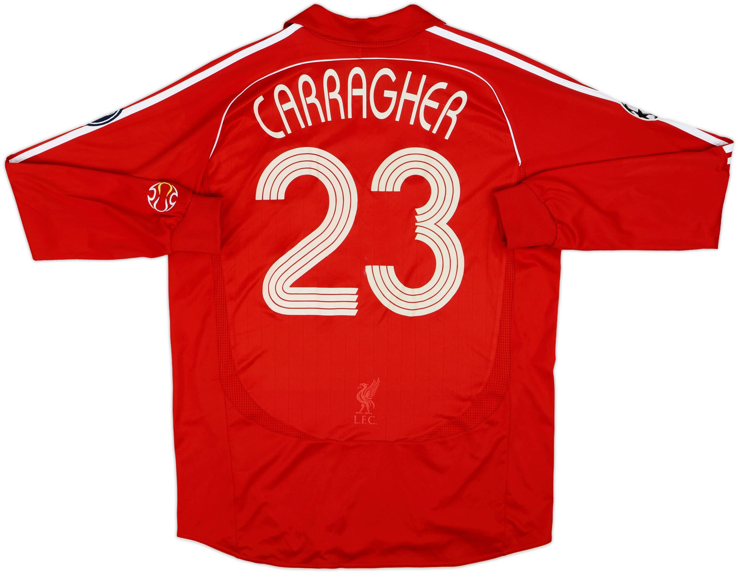2006-08 Liverpool Home L/S Shirt Carragher #23 - 8/10 - (L)