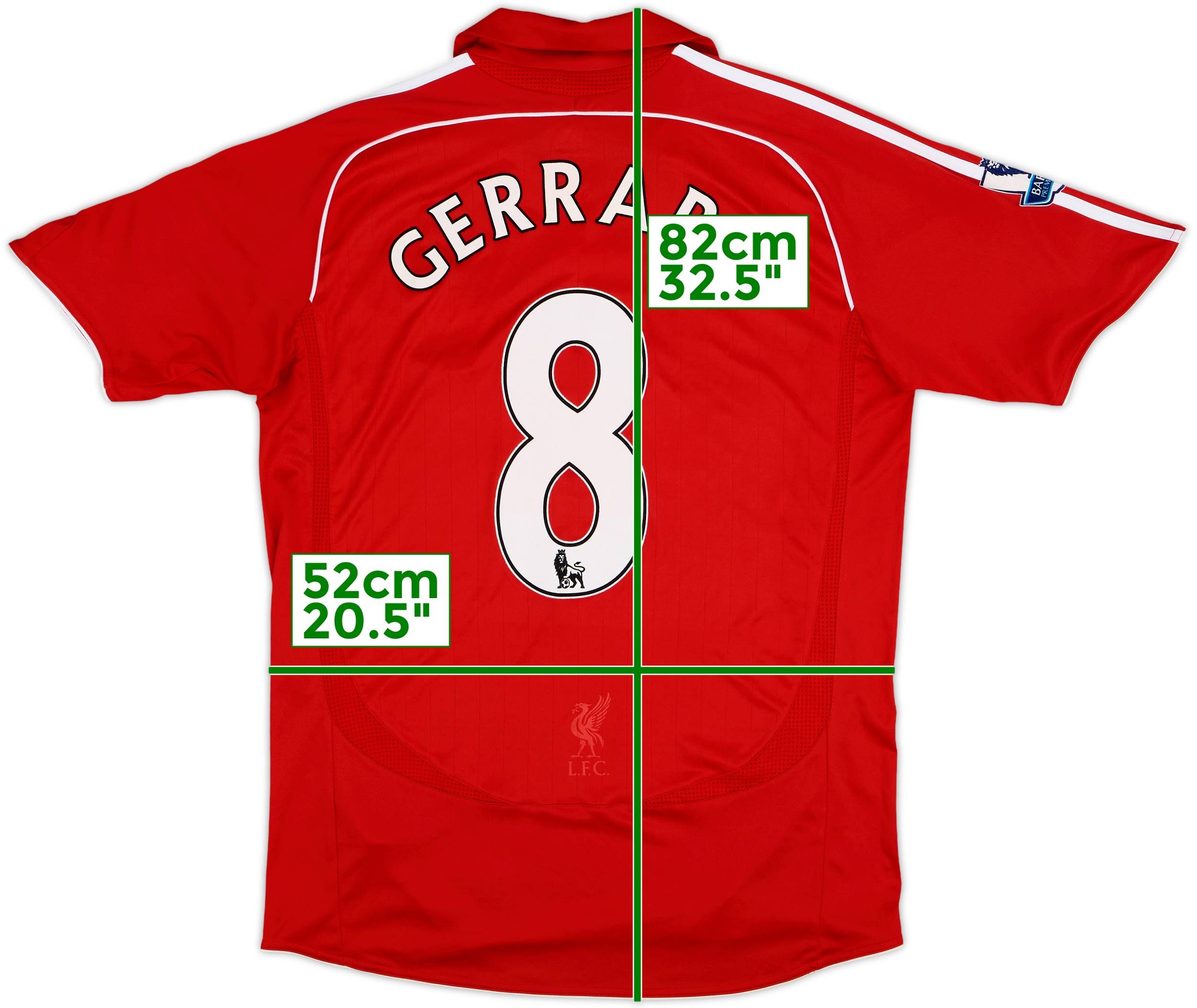 2006-08 Liverpool Home Shirt Gerrard #8 - 8/10 - (M)