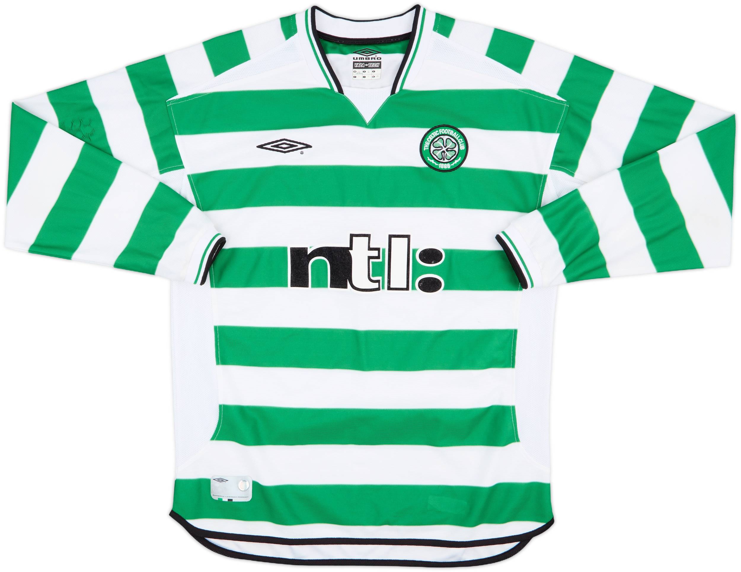Celtic FC Umbro ストライプシャツ 長袖 2001-03 Celtic FC Umbro ストライプシャツ 長袖 2001-03