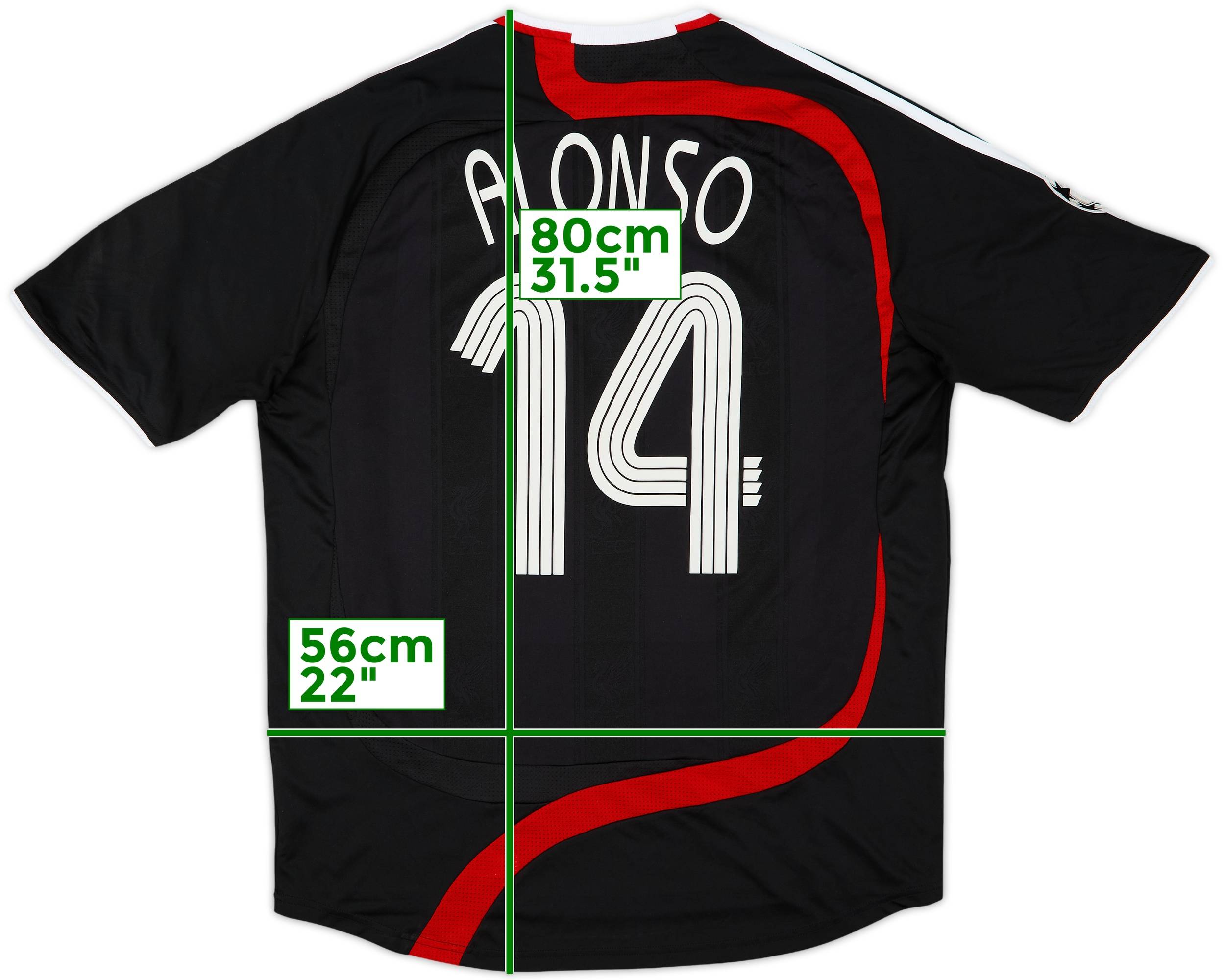 2007-08 Liverpool Third Shirt Alonso #14 - 9/10 - (L)