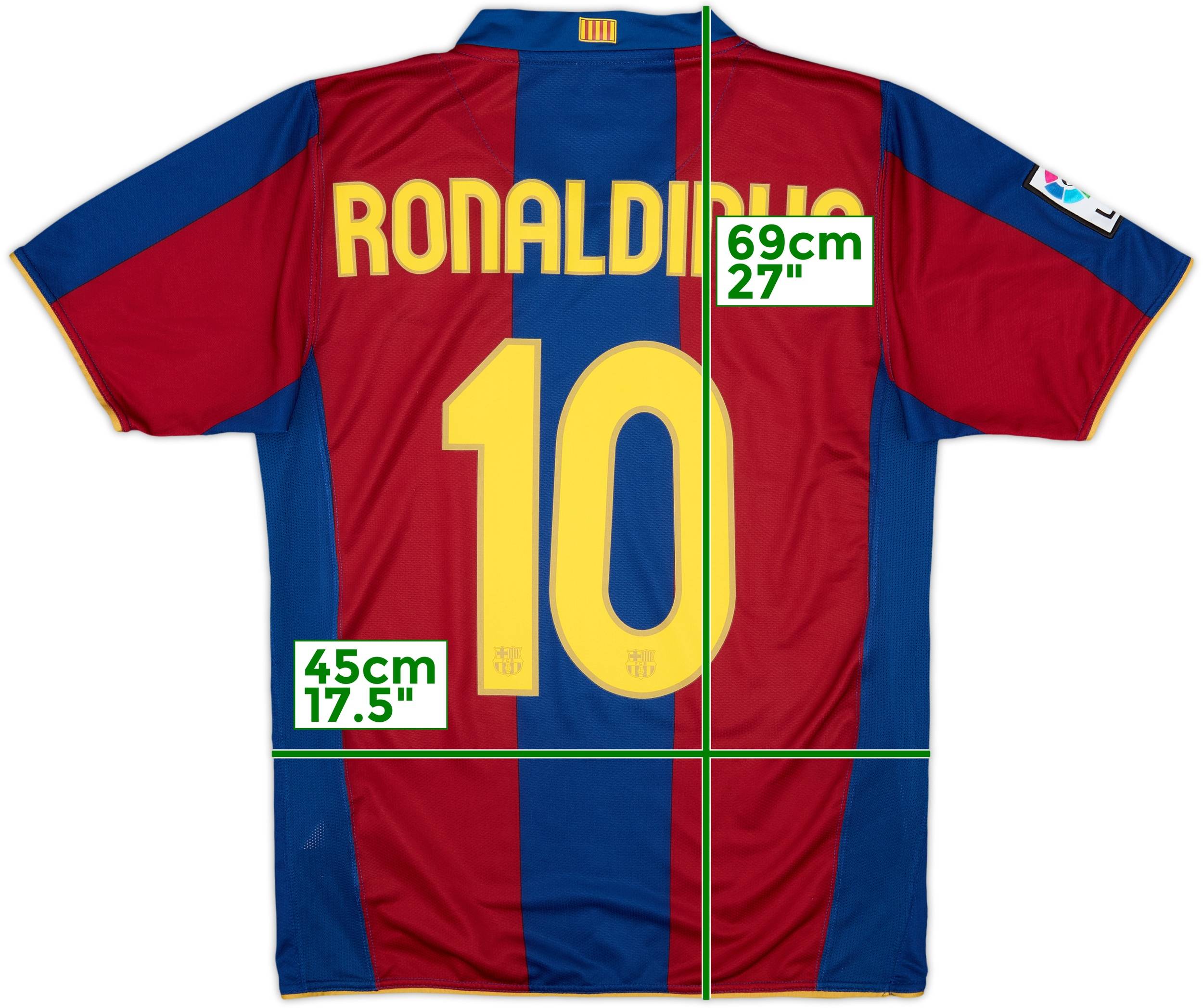 2007-08 Barcelona Home Shirt Ronaldinho #10 - 10/10 - (S)