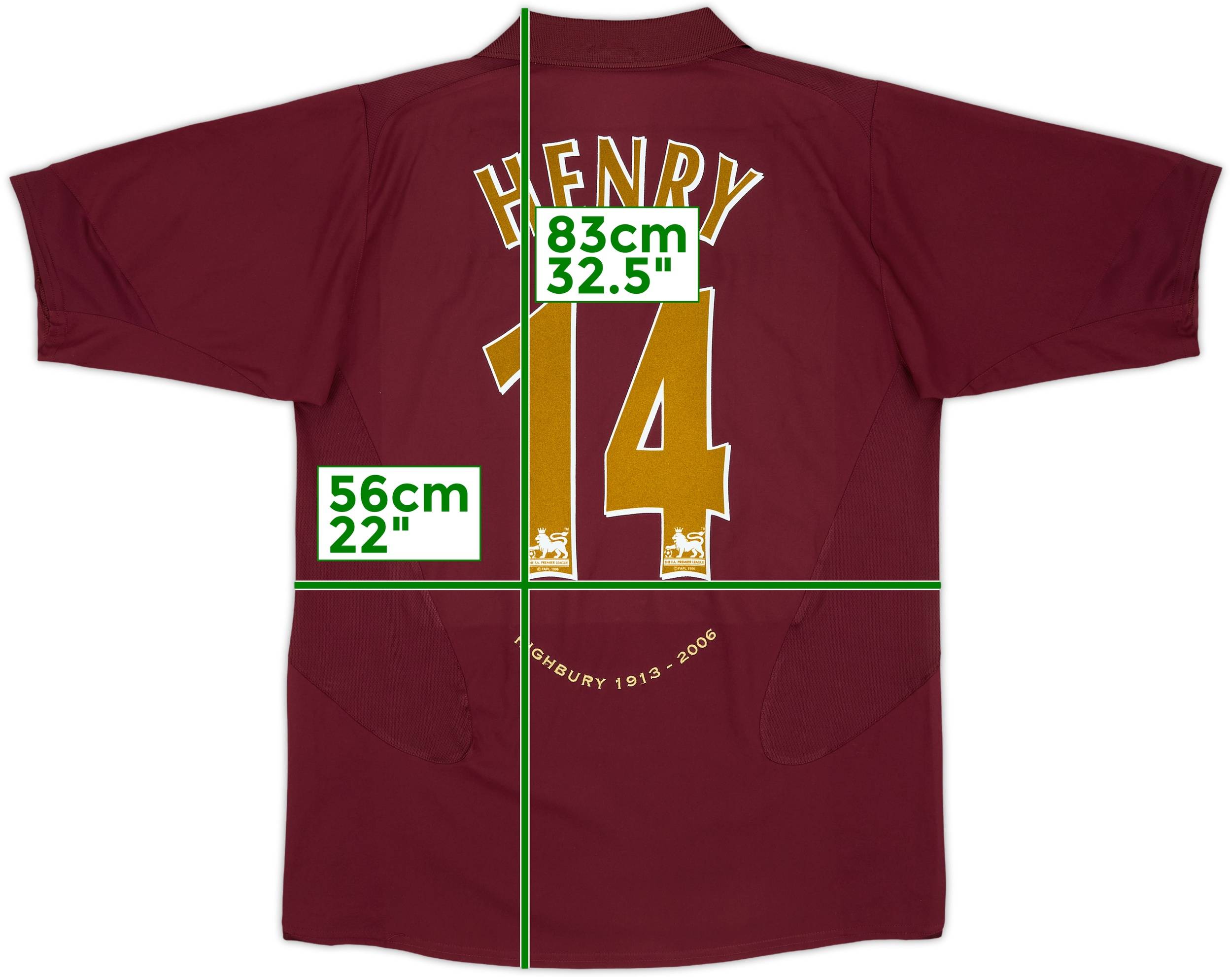 2005-06 Arsenal Home Shirt Henry #14 - 7/10 - (L)