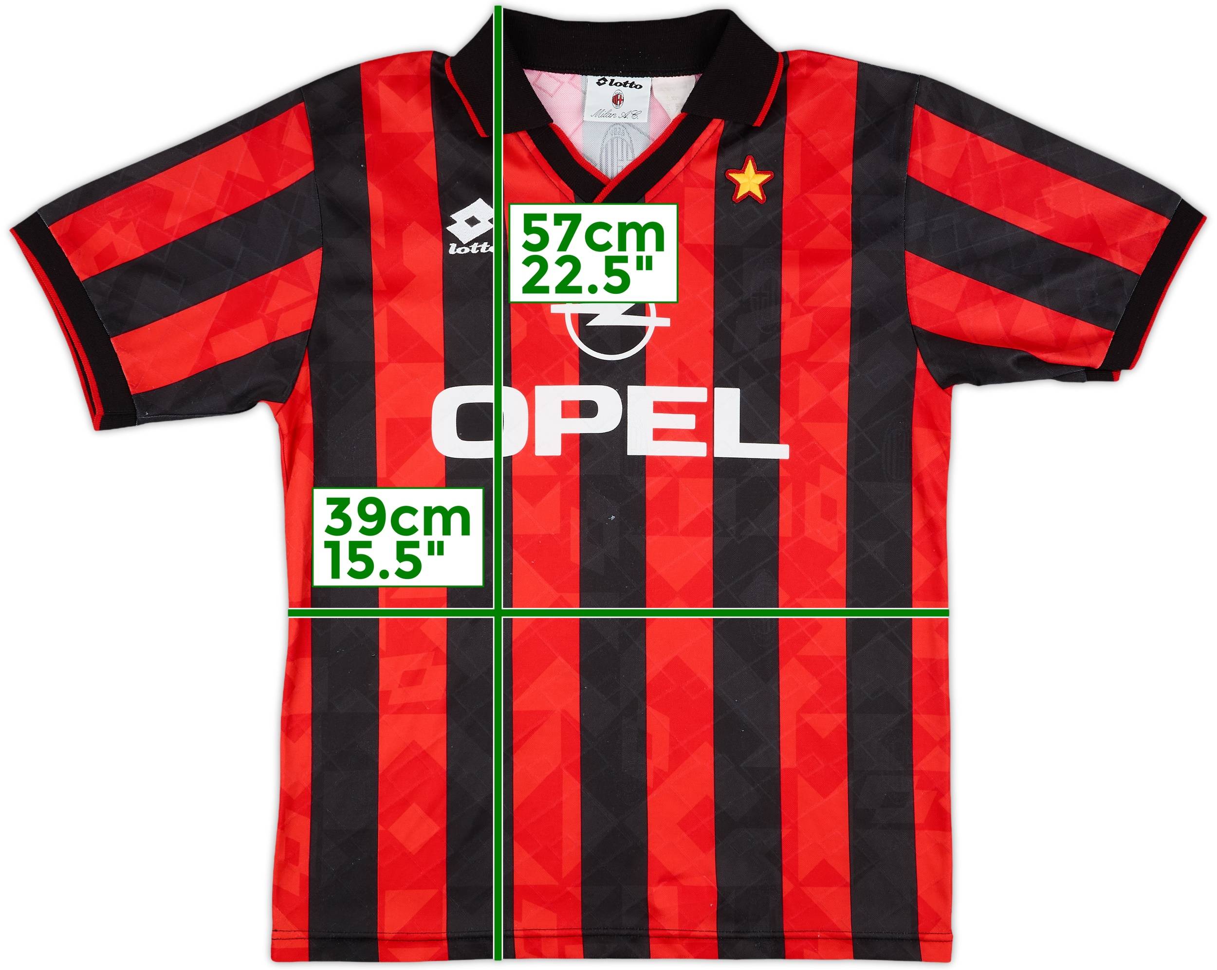 1993-94 AC Milan Home Shirt - 8/10 - (L)