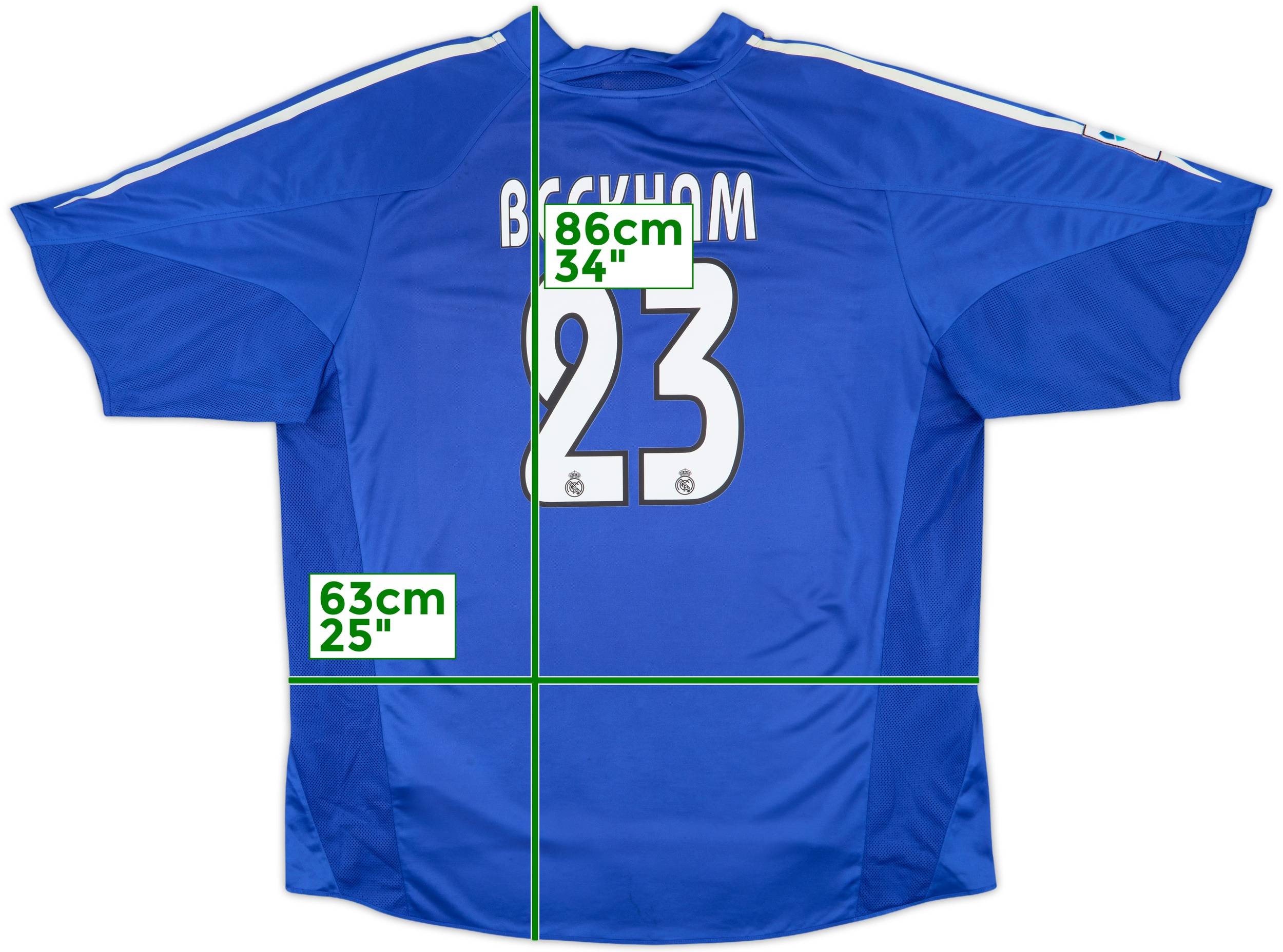 2004-05 Real Madrid Third Shirt Beckham #23 - 8/10 - (XXL)