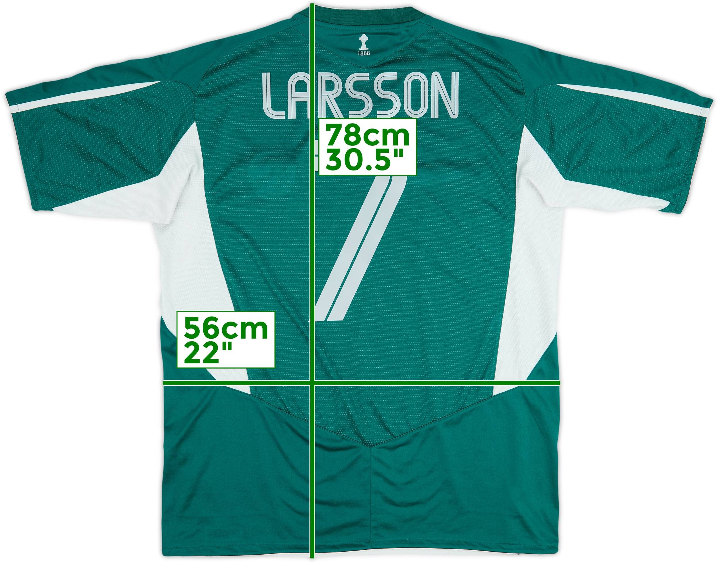 2004-05 Celtic Away Shirt Larsson #7 - 6/10 - (L)