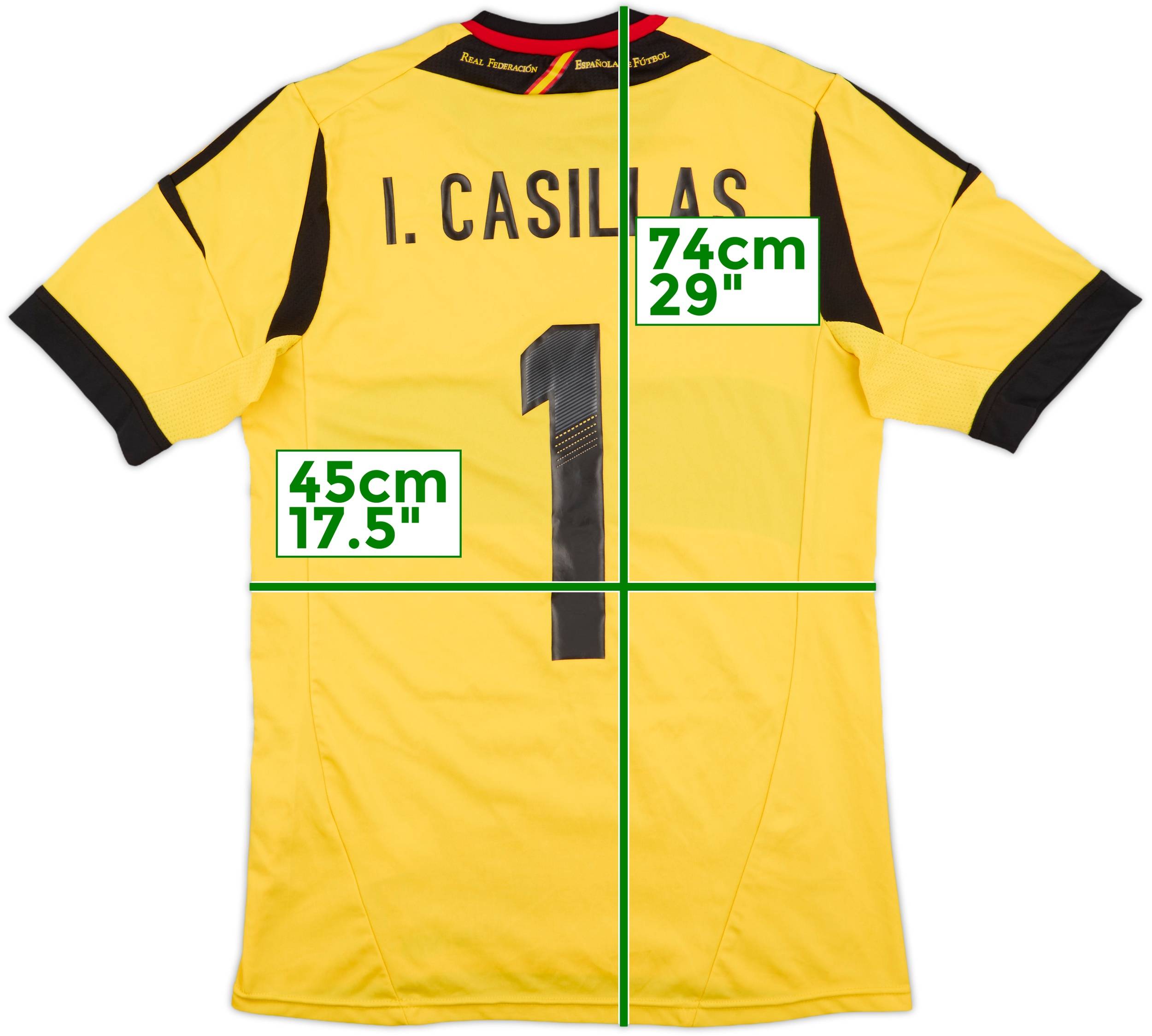 2012-13 Spain GK S/S Shirt I. Casillas #1 - 9/10 - (S)