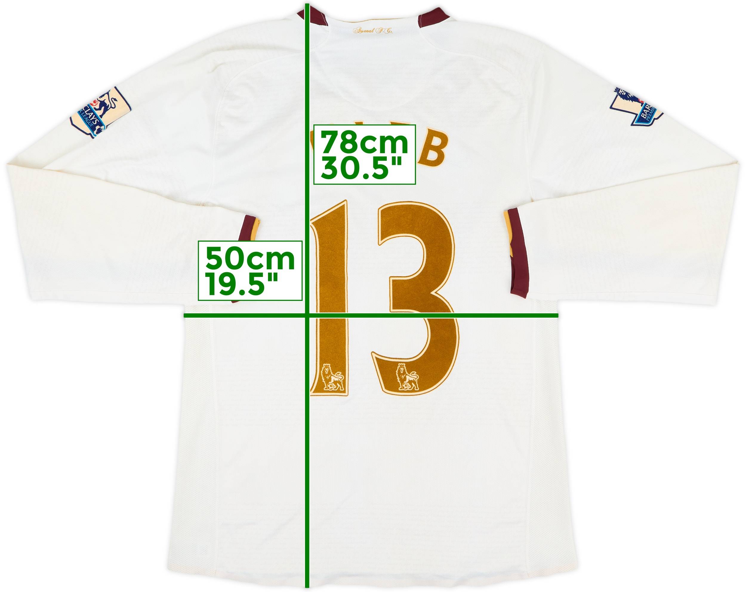 2007-08 Arsenal Player Issue Away L/S Shirt Hleb #13 - 7/10 - (L)