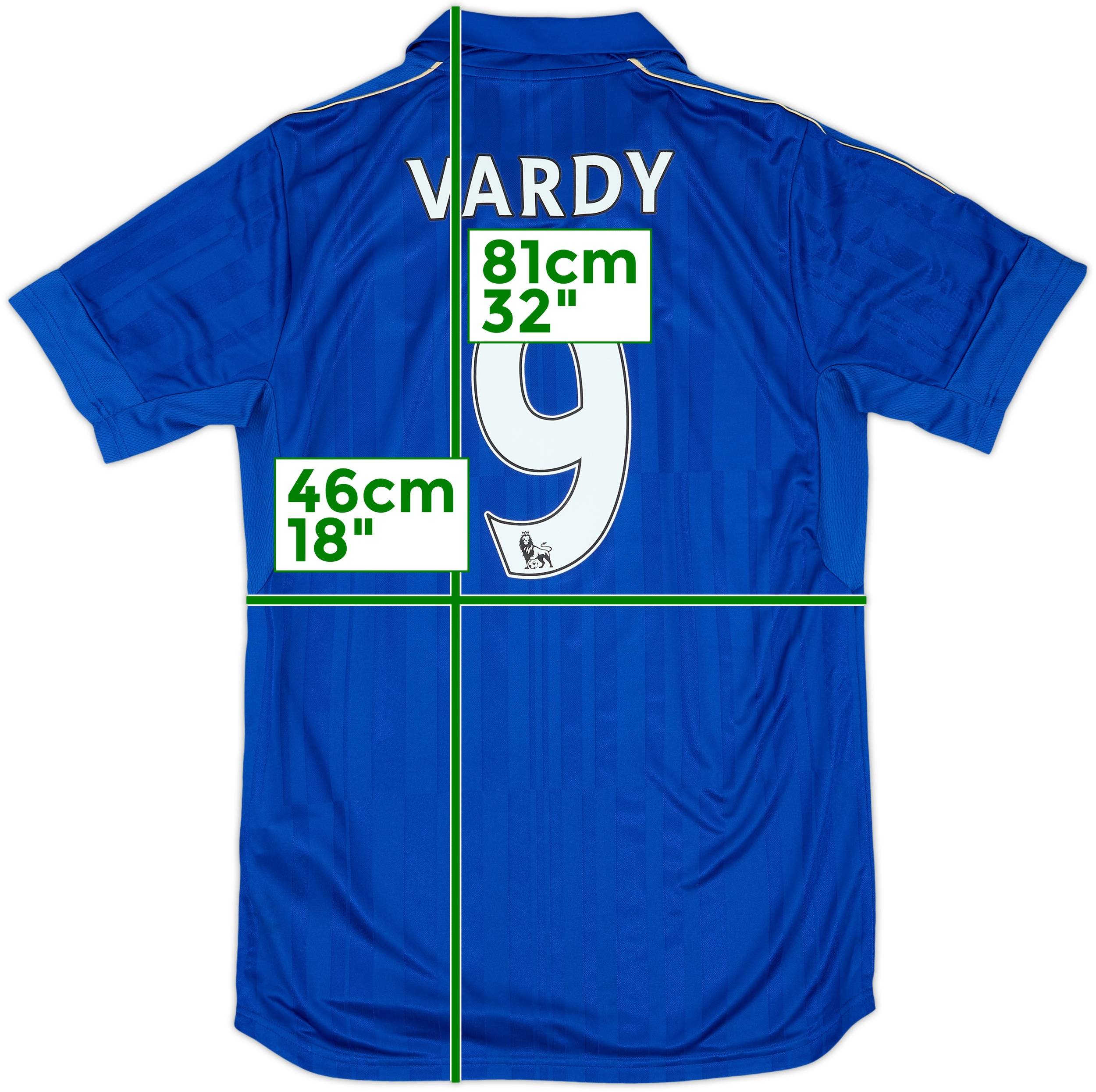 2016-17 Leicester Home Shirt Vardy #9 - 9/10 - (M)
