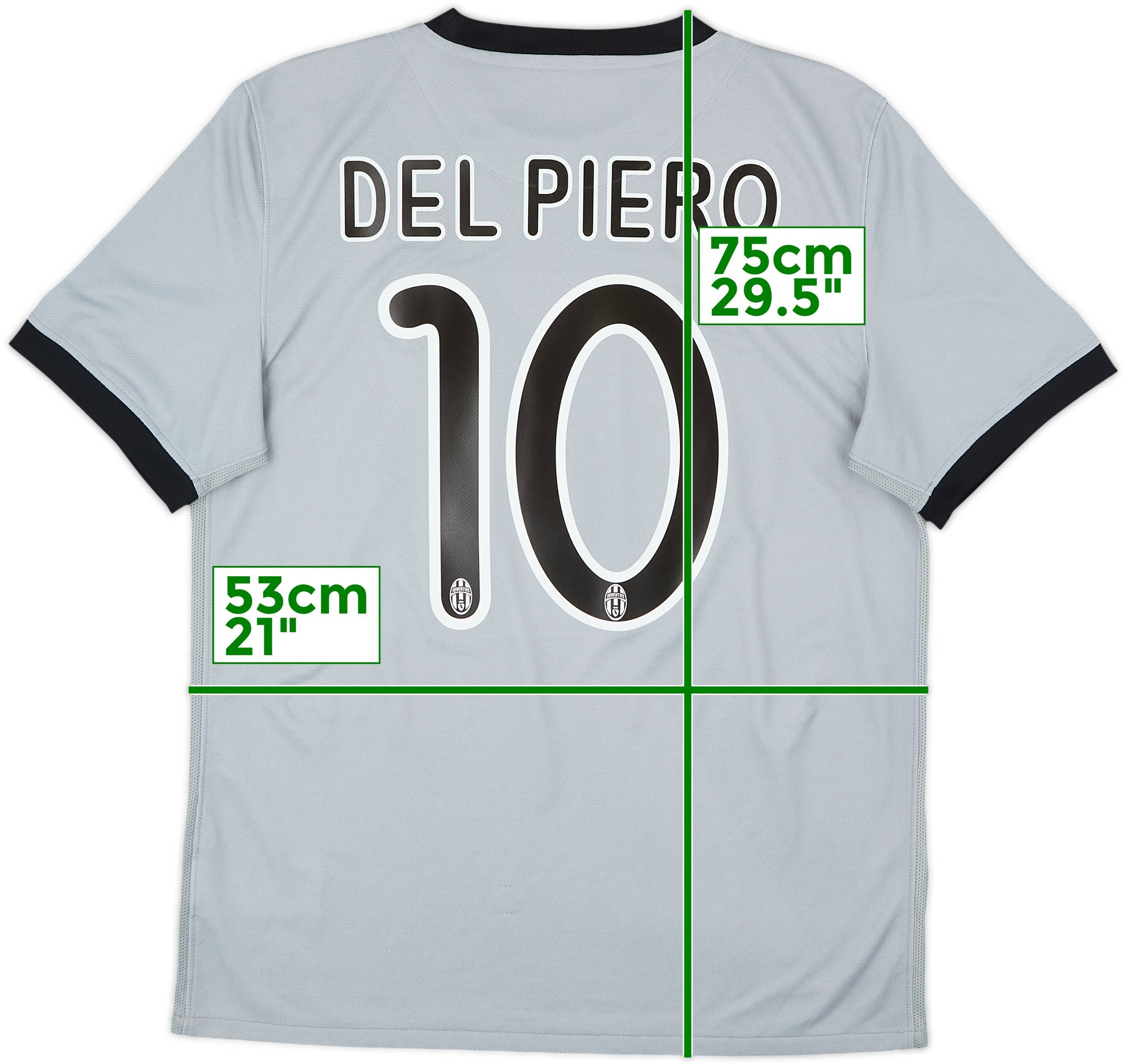 2009-10 Juventus Away Shirt Del Piero #10 - 6/10 - (M)