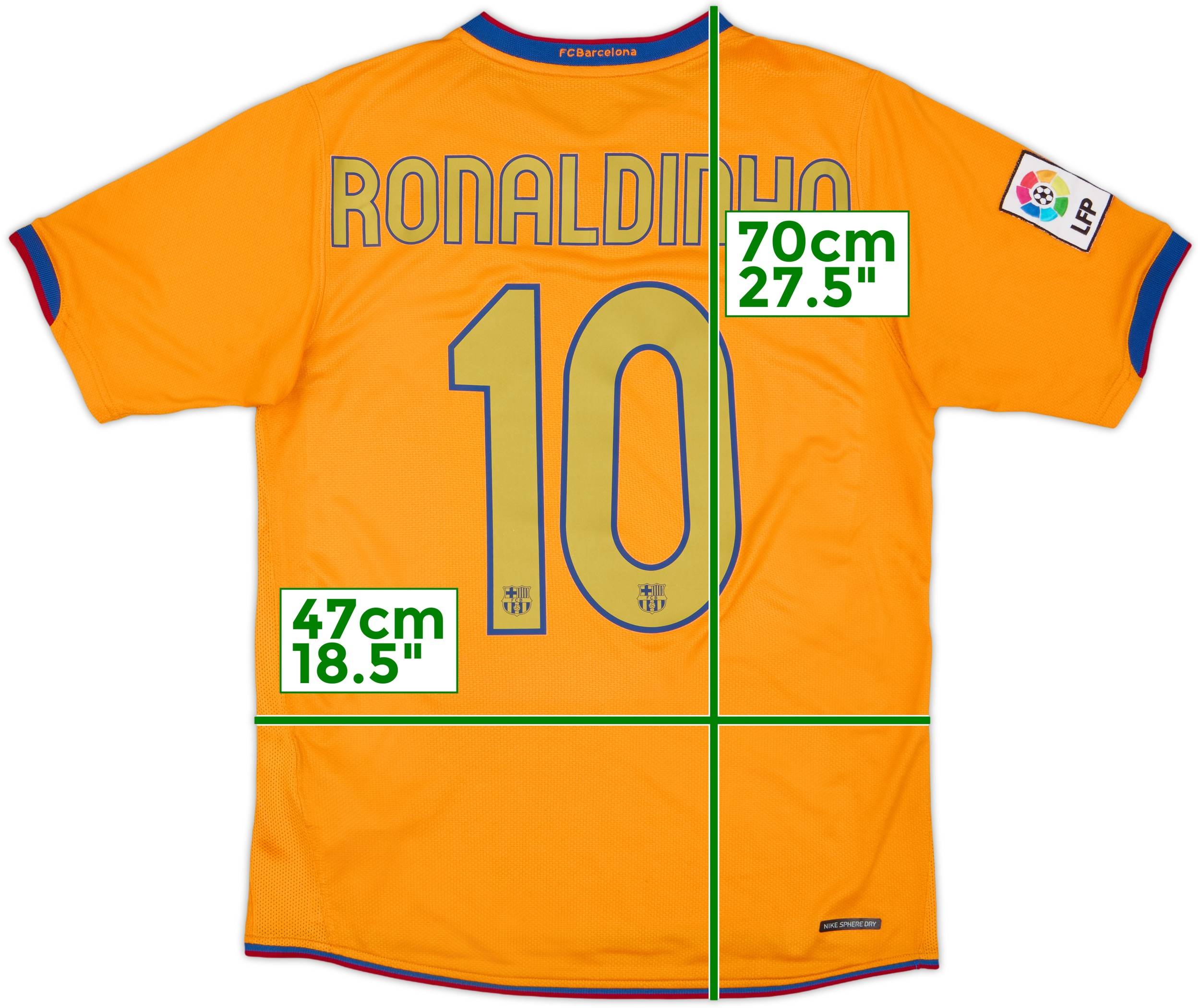 2006-08 Barcelona Away Shirt Ronaldinho #10 - 6/10 - (S)