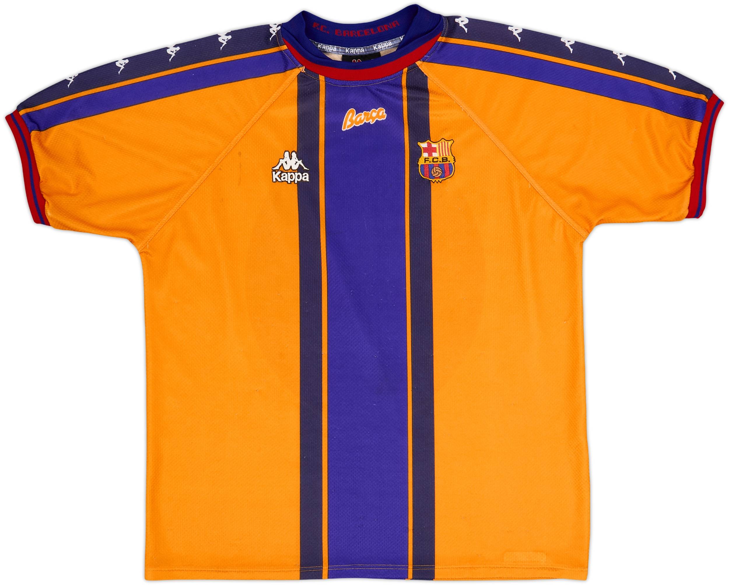 1997-98 FCバルセロナ 2nd ユニフォーム Kappa サイズＬ 1997-98 Barcelona Away Shirt - 7/10 - (L)
