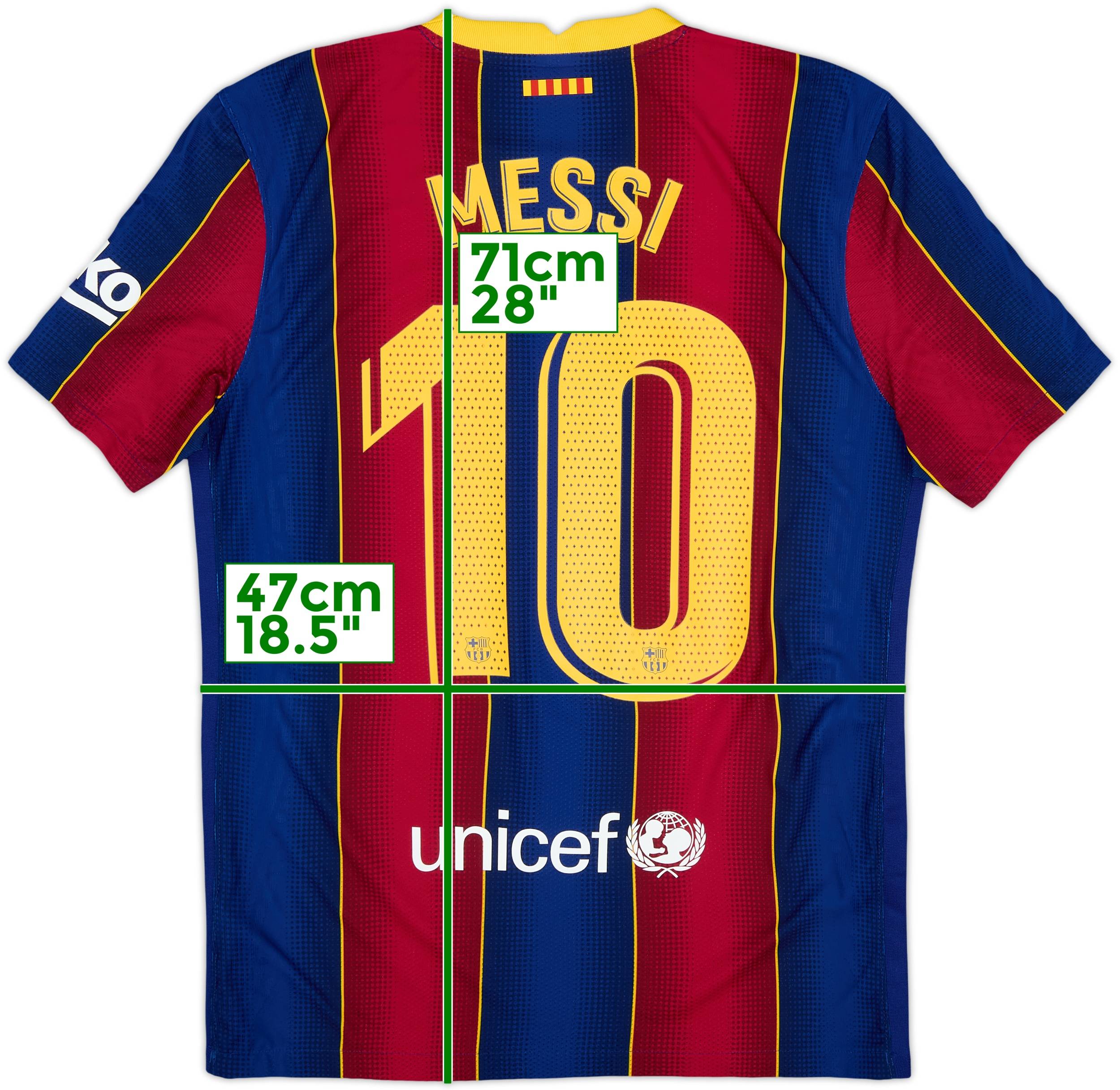 FC Barcelona Messi 10 ユニフォームMサイズ　新品未使用 F.C. Barcelona Qatar Foundation FCB Unicef Messi #10 Stitched