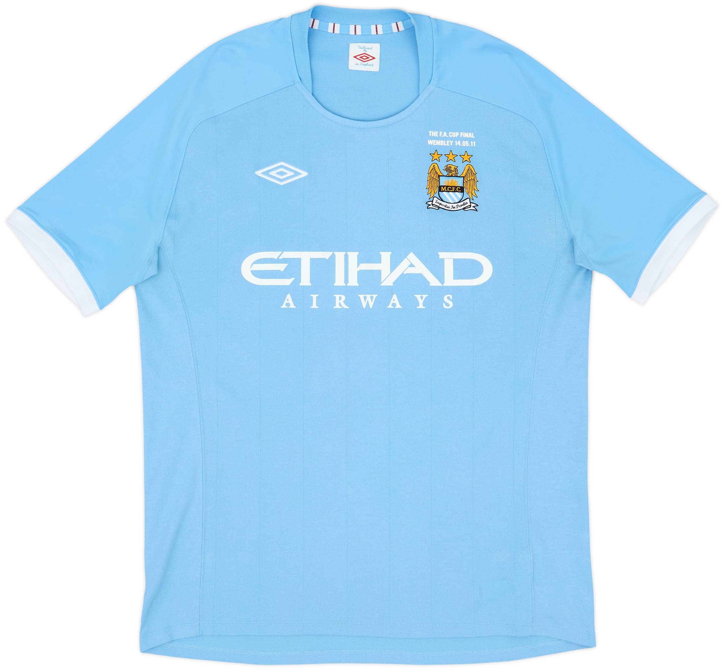 2010-11 Manchester City 'FA Cup Final' Home Shirt Silva #21 - 9/10