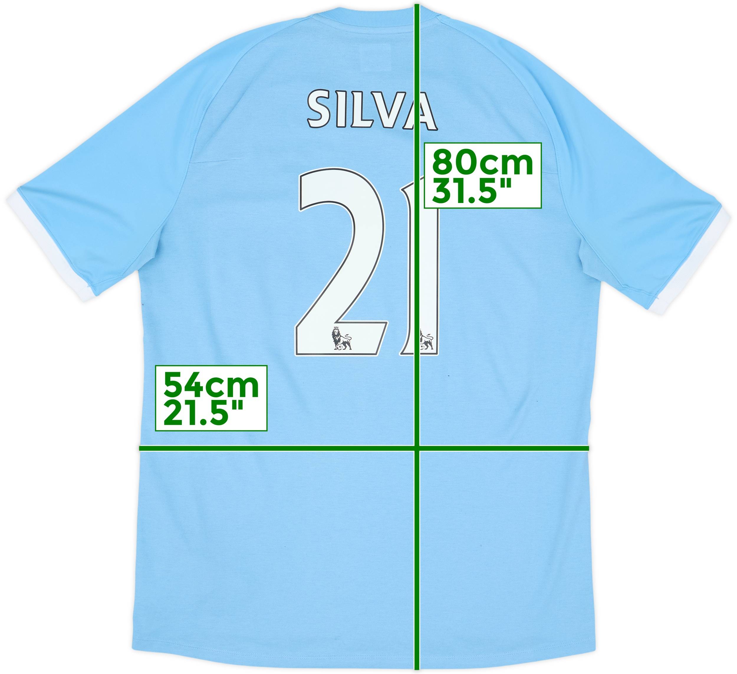 2010-11 Manchester City 'FA Cup Final' Home Shirt Silva #21 - 9/10
