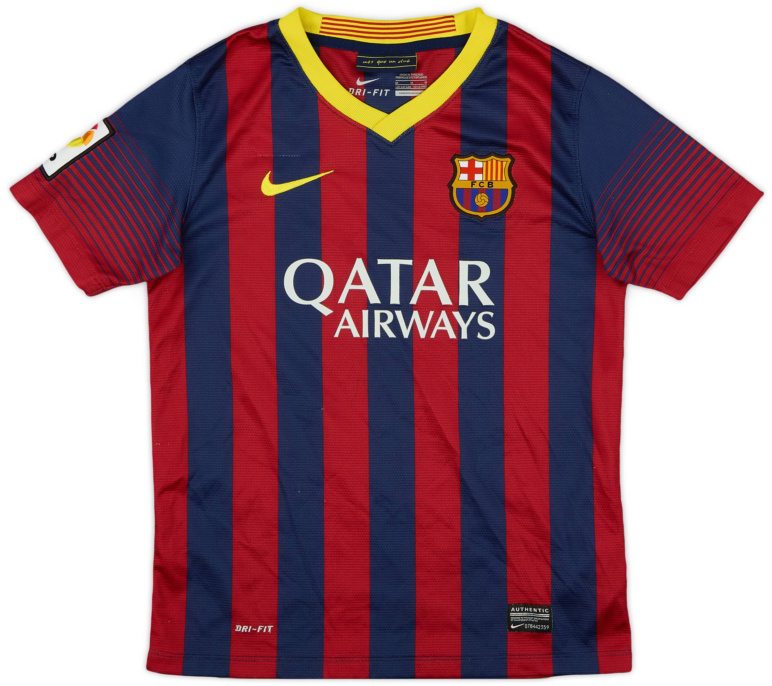 2013-14 Barcelona Home Shirt - 7/10 - (M.Boys)