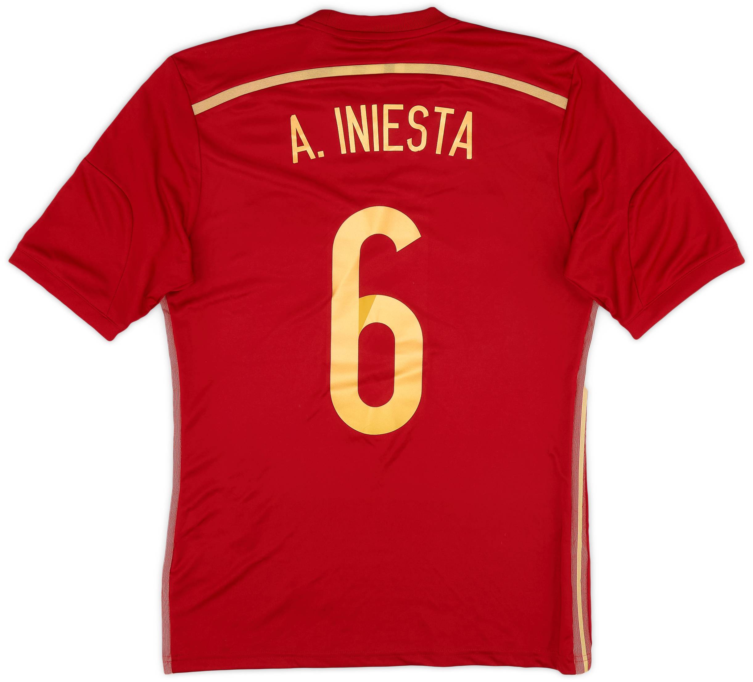 2013 15 Spain Home Shirt A. Iniesta 6 S