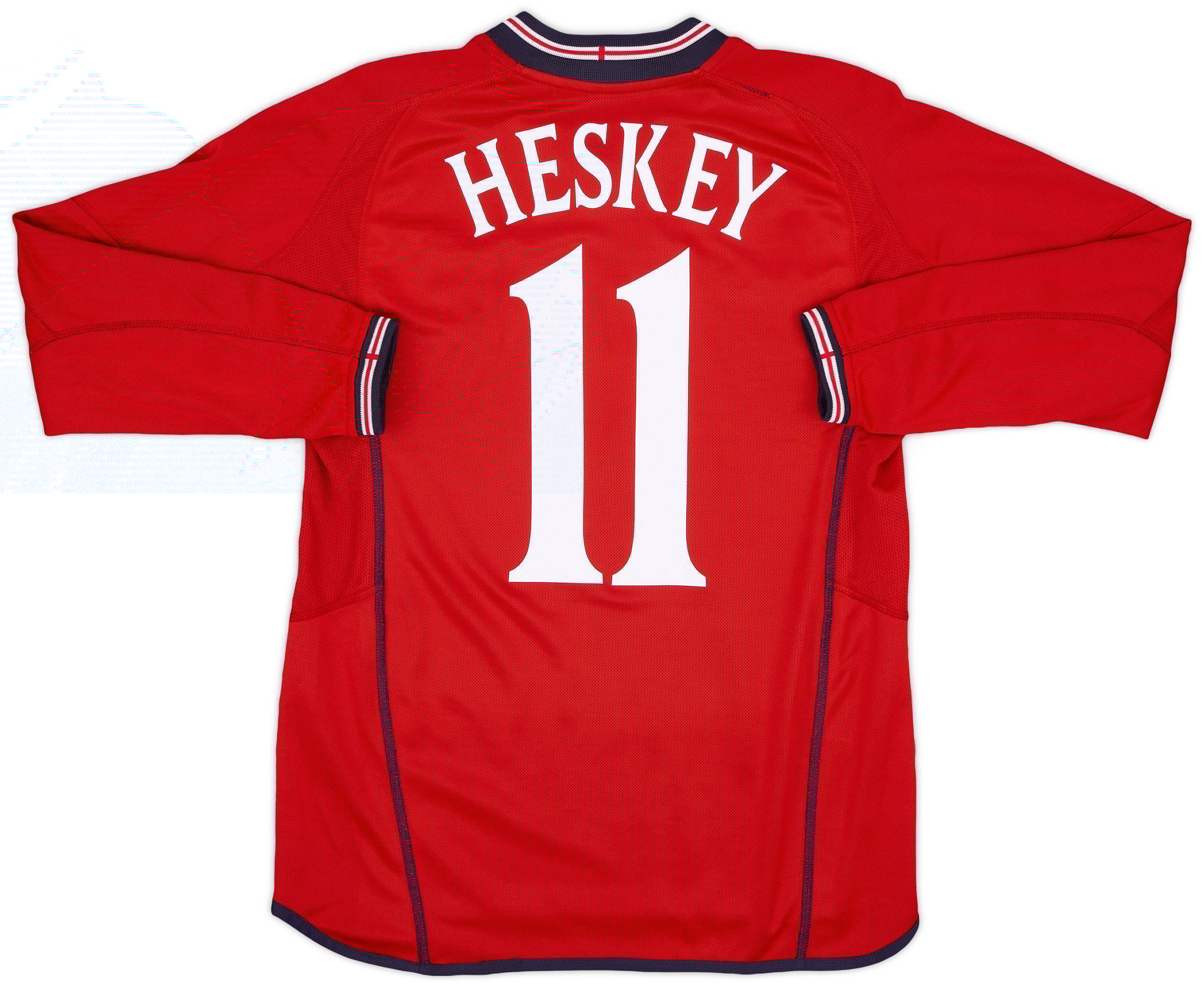 2002-04 England Away L/S Shirt Heskey #11 - 8/10 - (S)