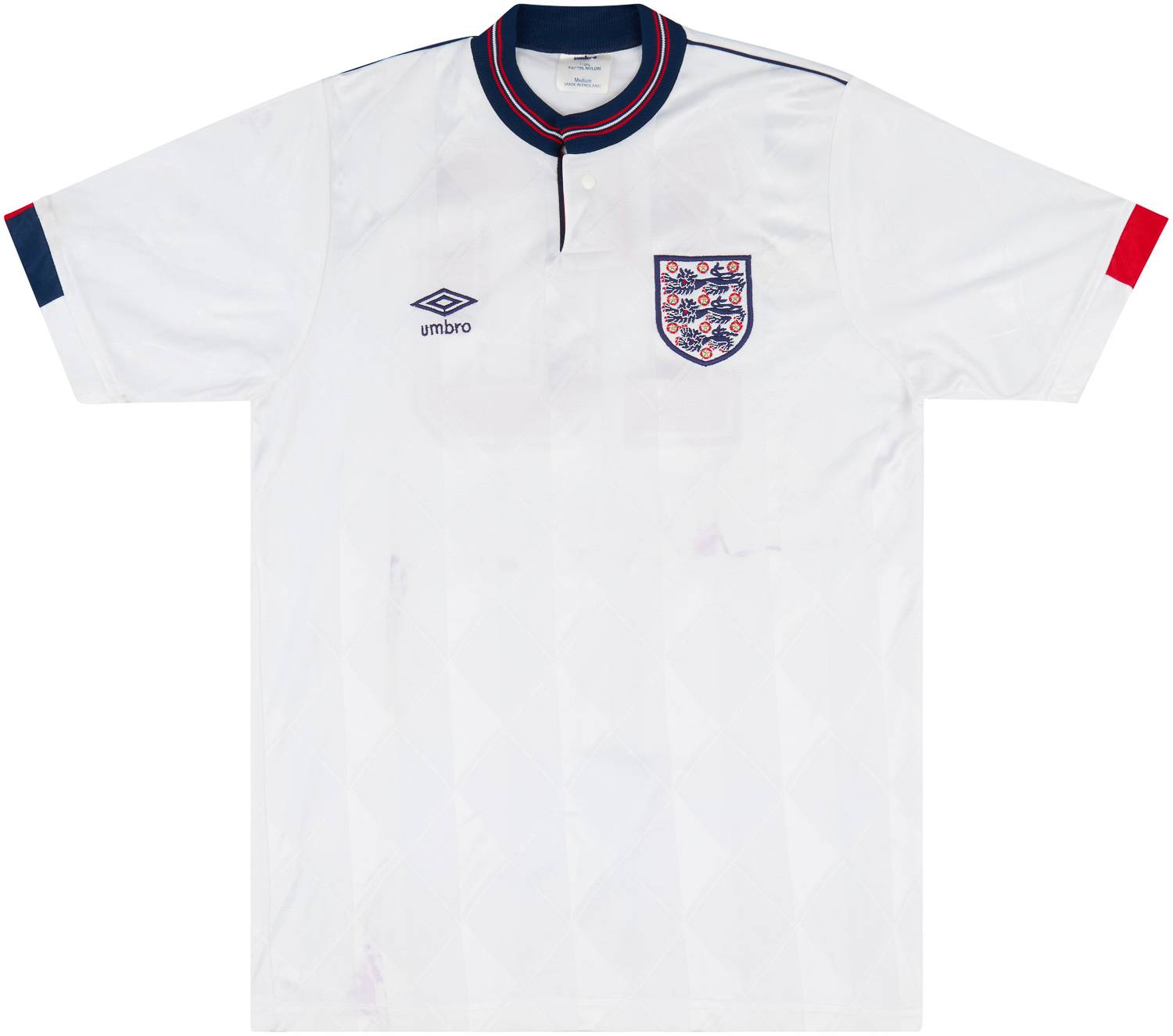 1988-89 England U-21 Match Issue Home Shirt #10 (Sedgley)