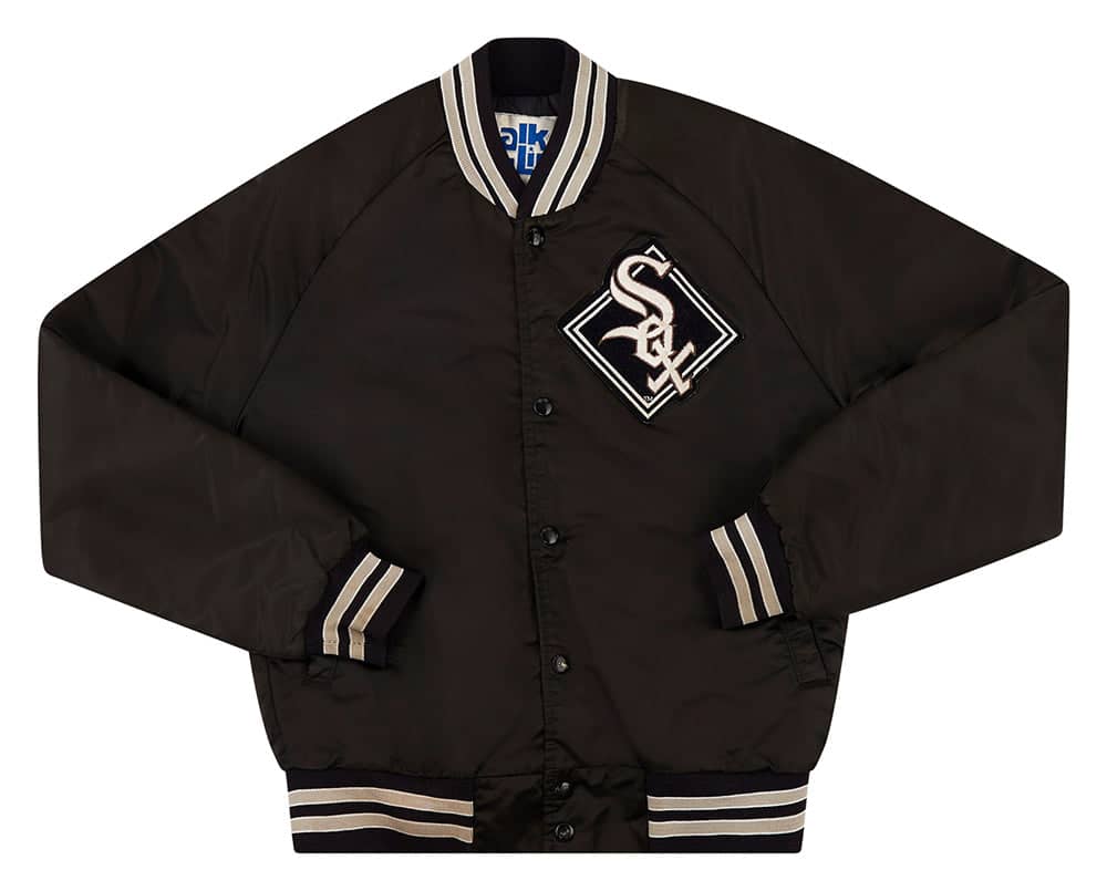 1990s Chicago White Sox Chalk Line Satin Varsity Jacket S