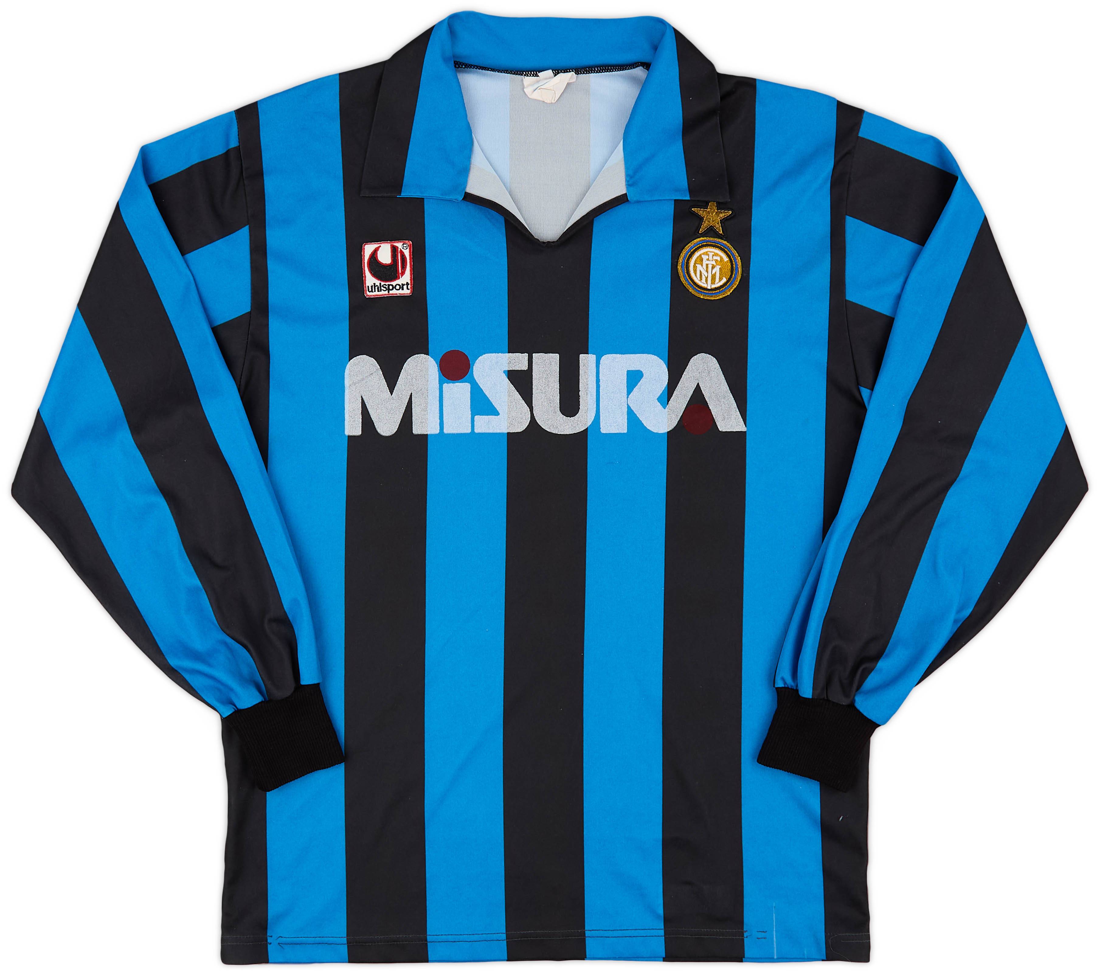 1990-91 Inter Milan Home L/S Shirt - 6/10 - (M)