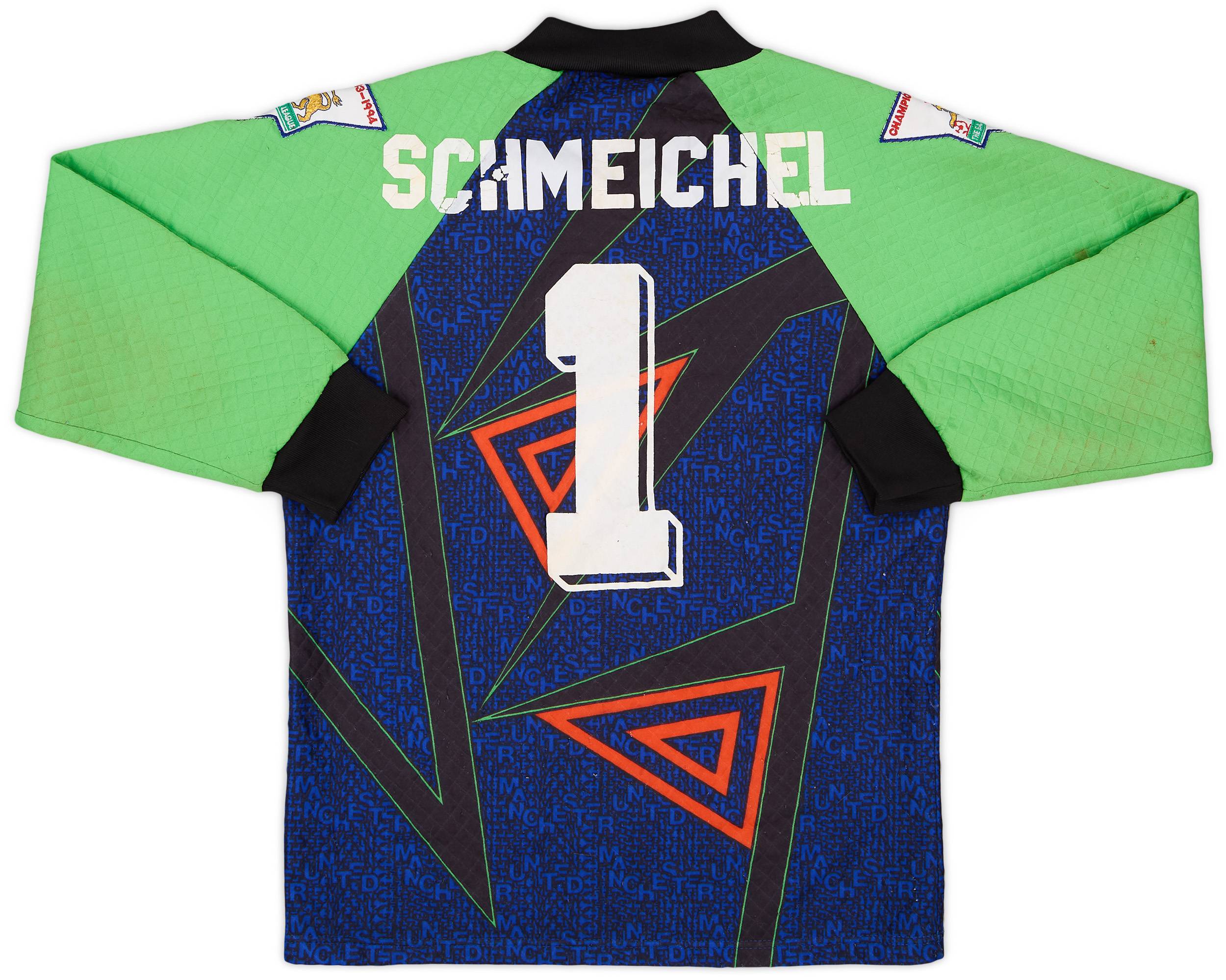 1994-96 Manchester United GK Shirt Schmeichel #1 - 5/10 - (L.Boys)