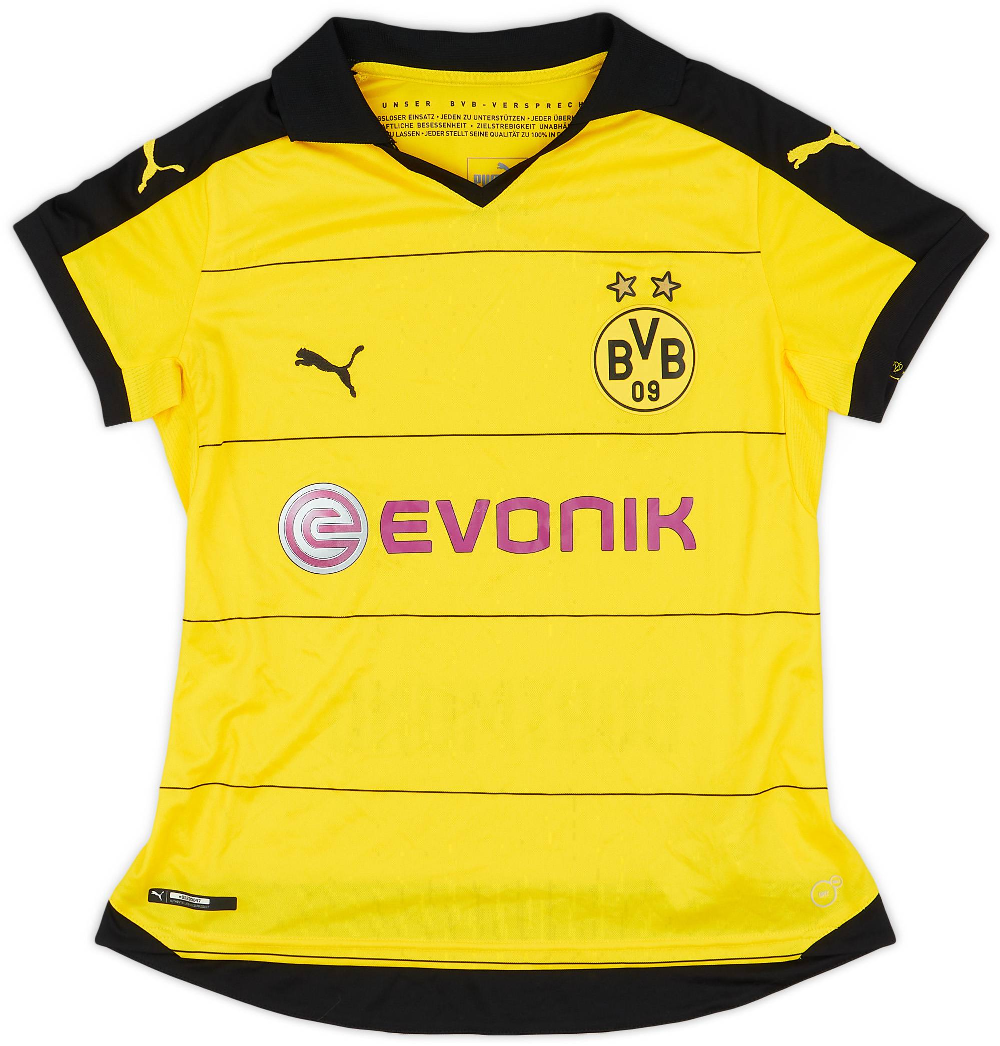 2015-16 Borussia Dortmund Home Shirt - 7/10 - (Women's M)