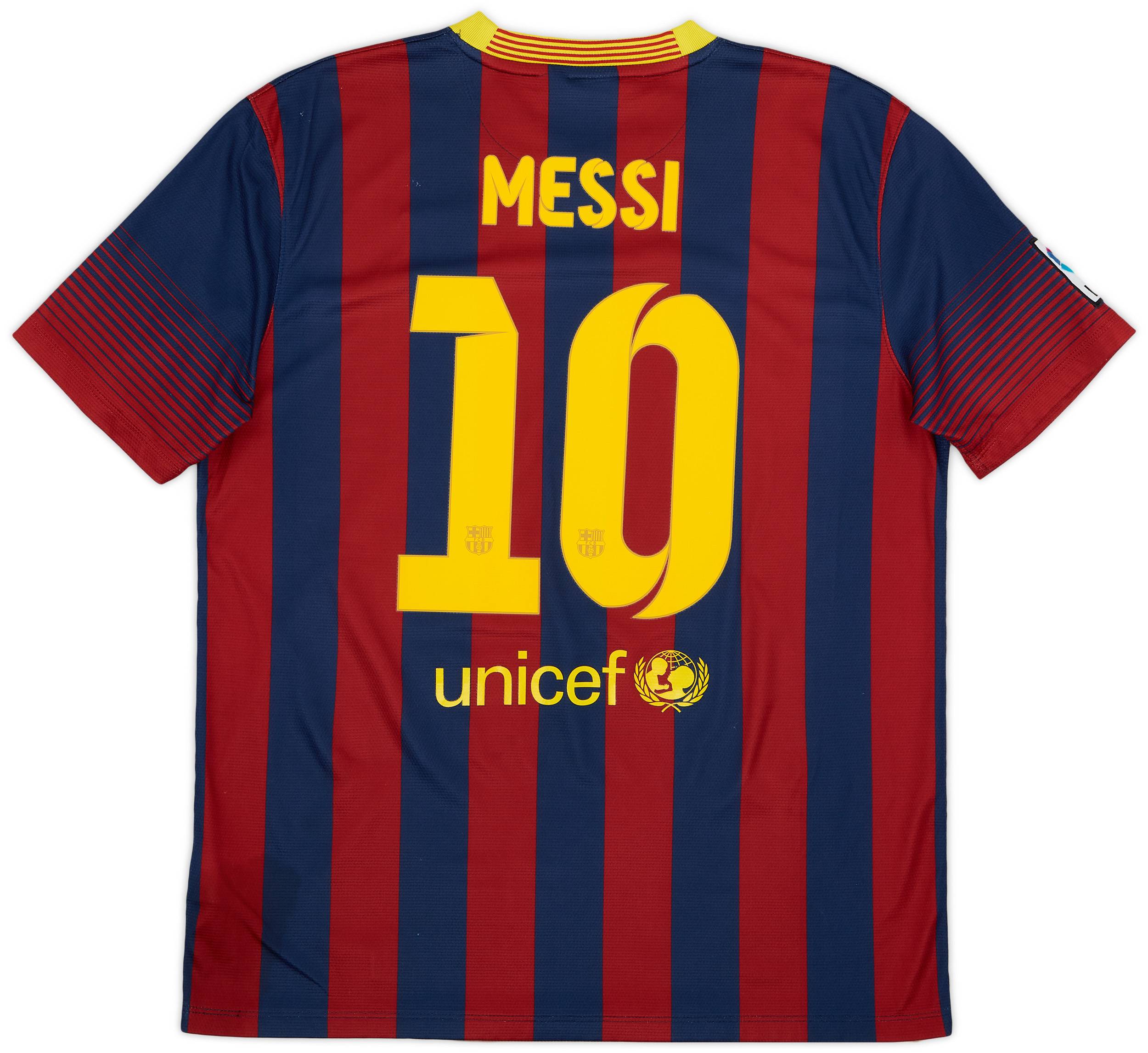 2013-14 Barcelona Home Shirt Messi #10 - 8/10 - (L)
