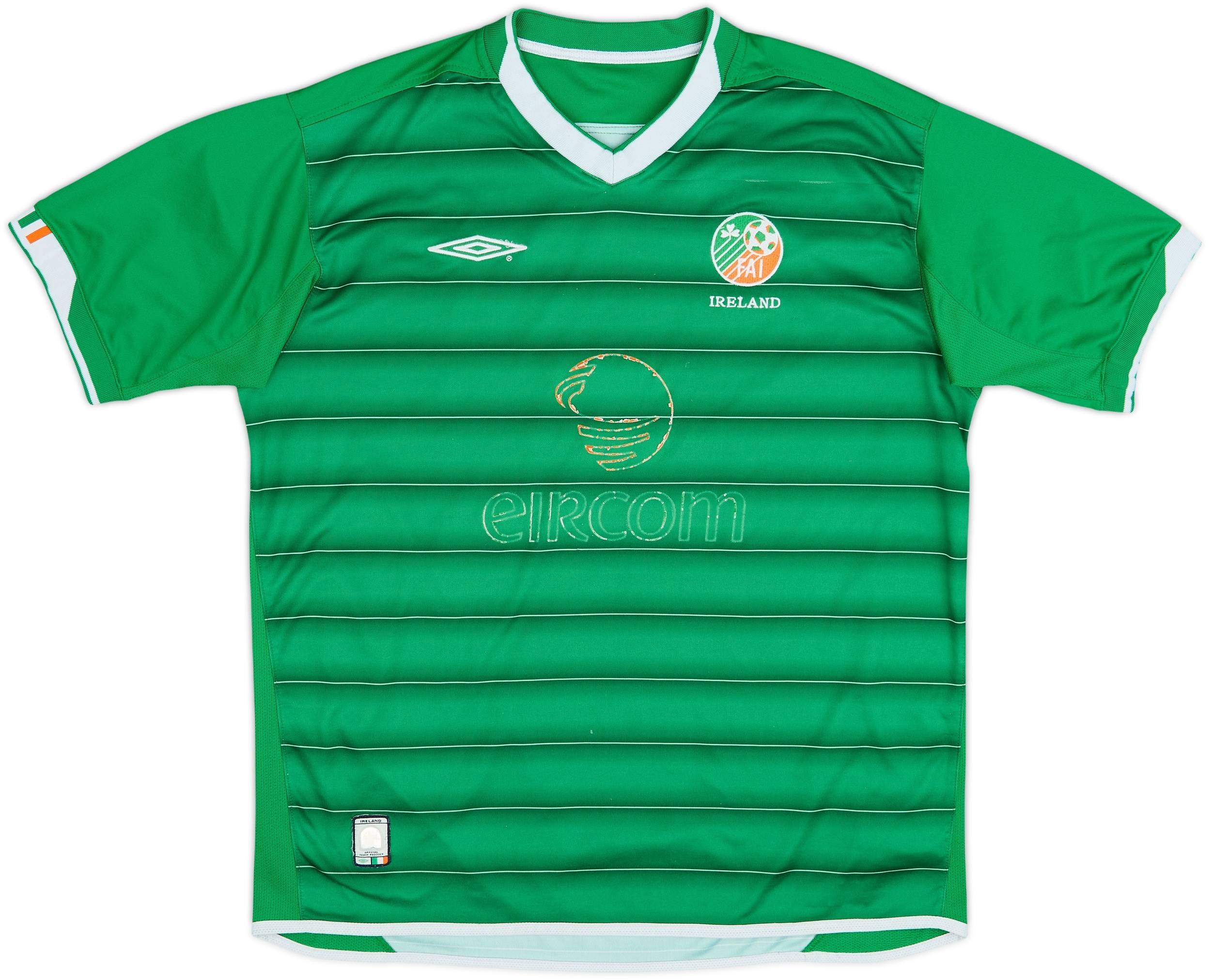 UMBRO 2003-2004年モデルアイルランド代表ホームレプリカユニフォーム 2003-04 Ireland Home Shirt - 4/10 - (L)