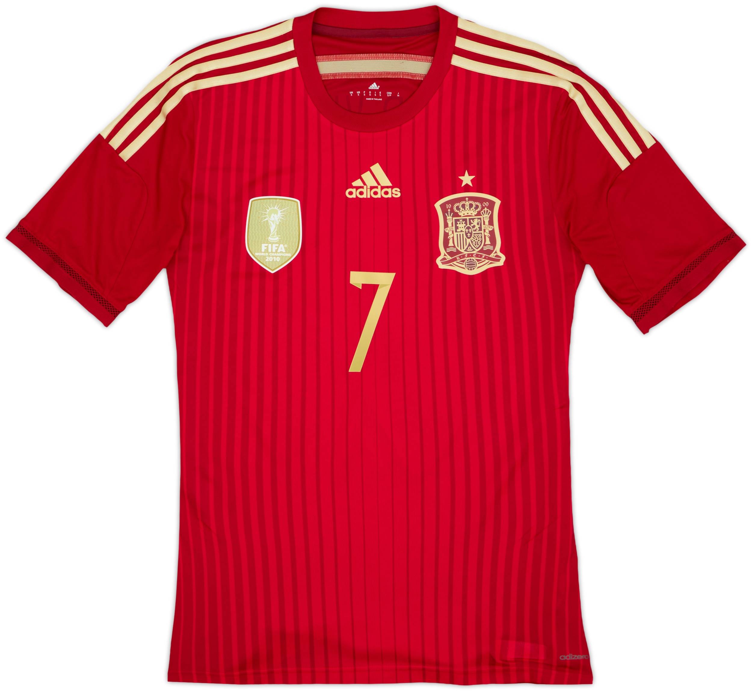 2013-15 Spain Authentic Home Shirt David Villa #7 - 10/10 - (S)
