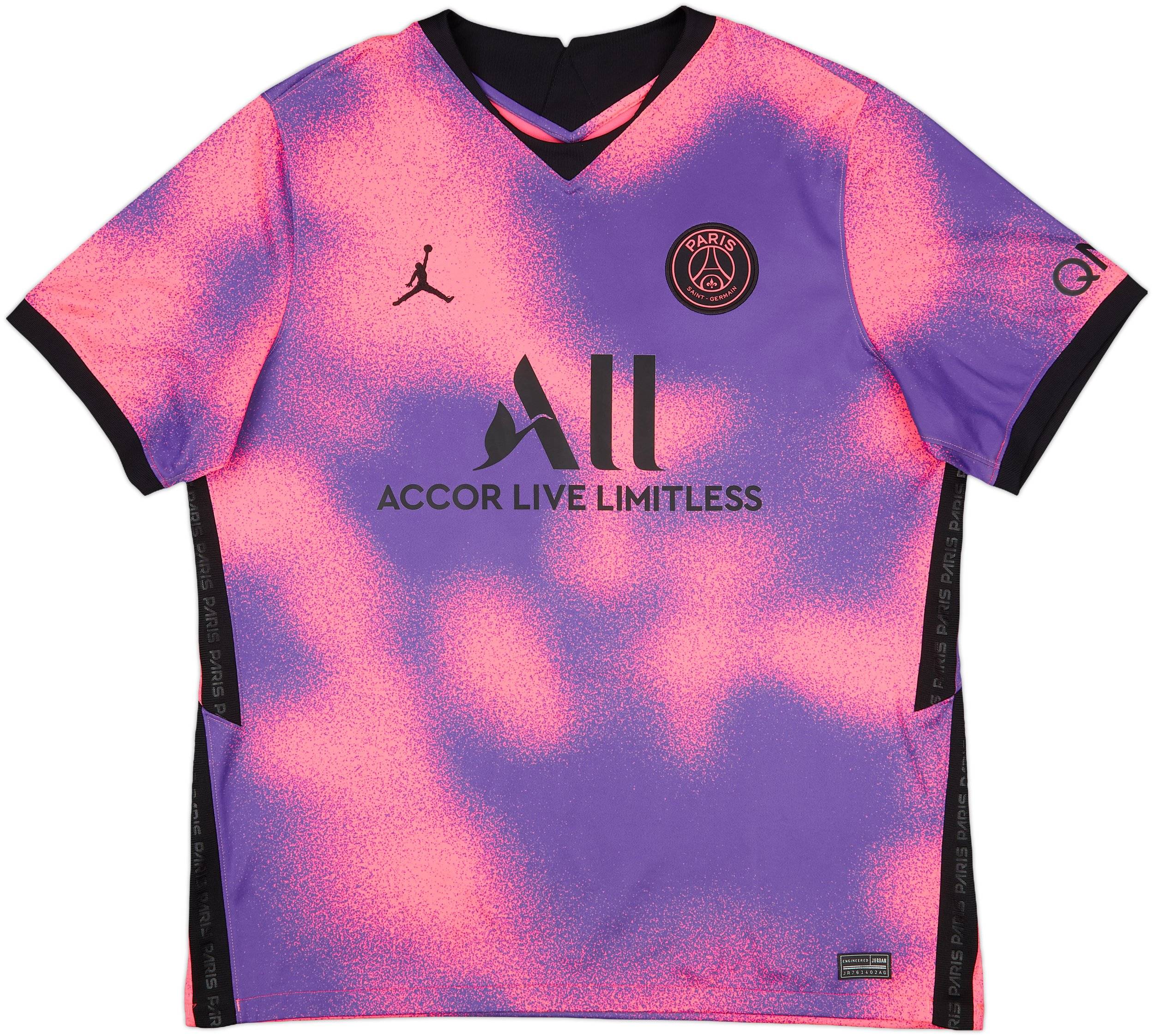 Jordan NEYMAR JR 10 PSG 20/21 M オーセンティック 2020-21 Paris Saint-Germain Fourth Shirt Neymar Jr #10 - 10