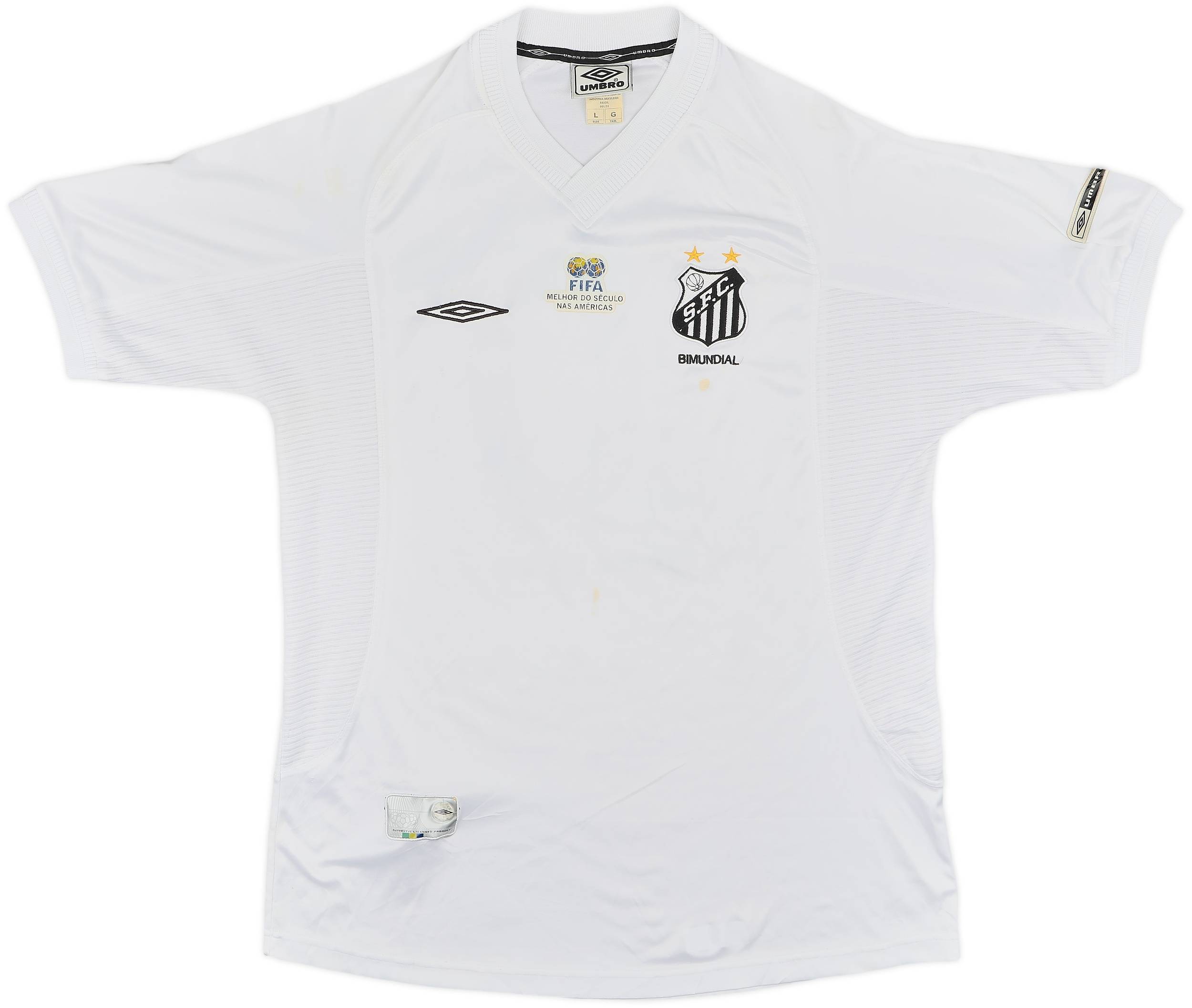 2001 Santos Home Shirt #10 - 5/10 - (L)