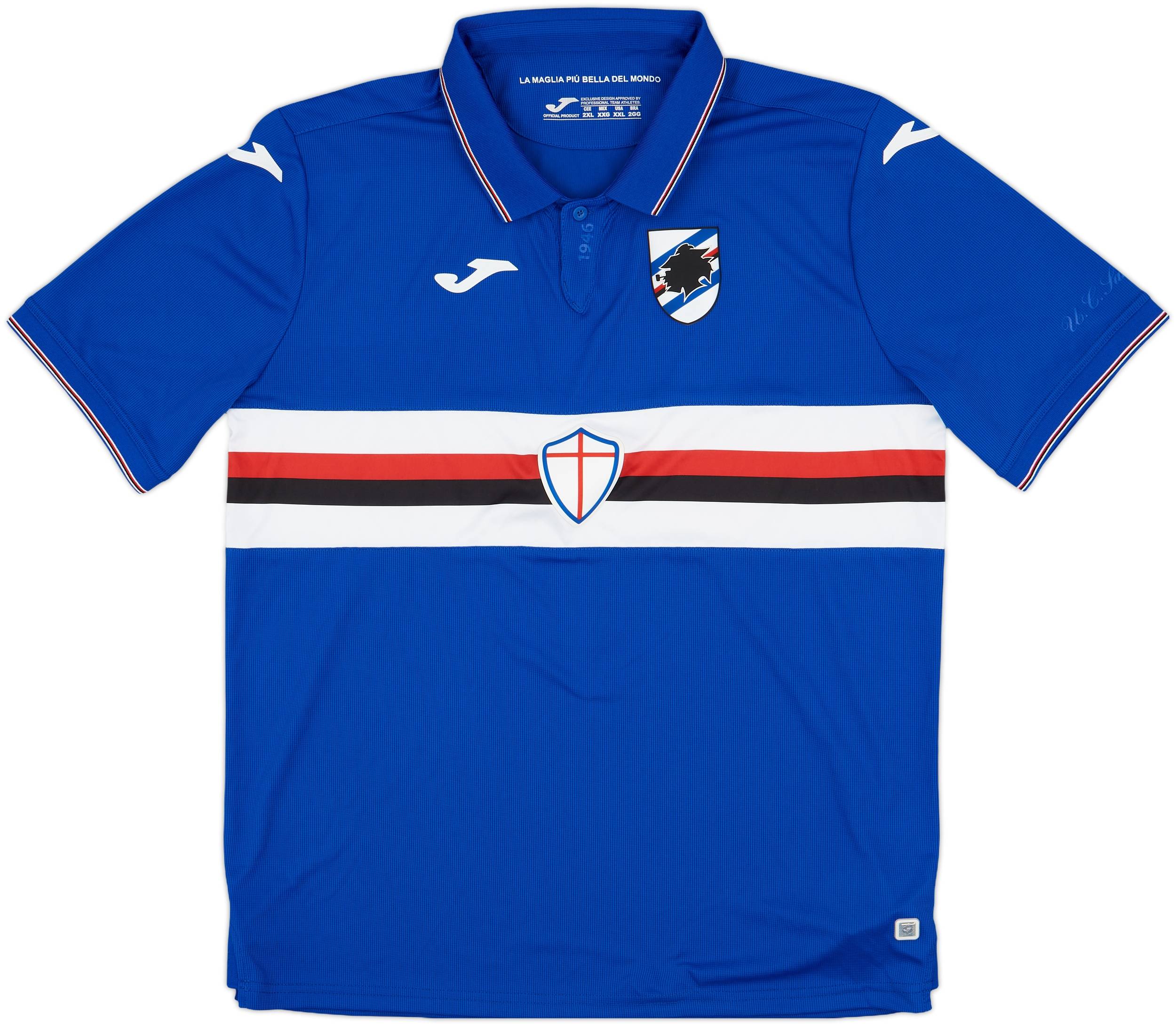 2019-20 Sampdoria Home Shirt - 10/10 - (XXL)