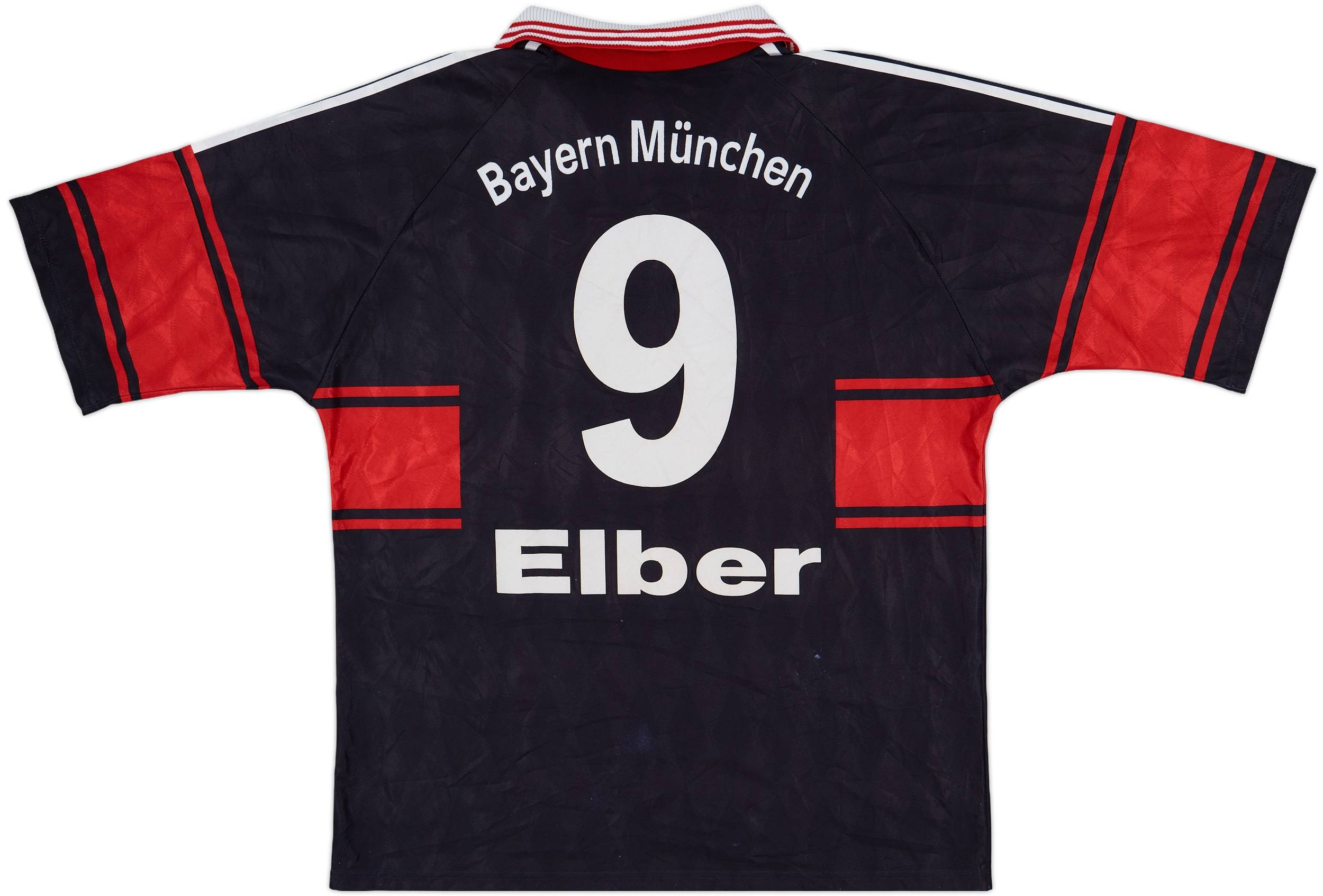 1997-99 Bayern Munich Home Shirt Elber #9 - 7/10 - (XL)