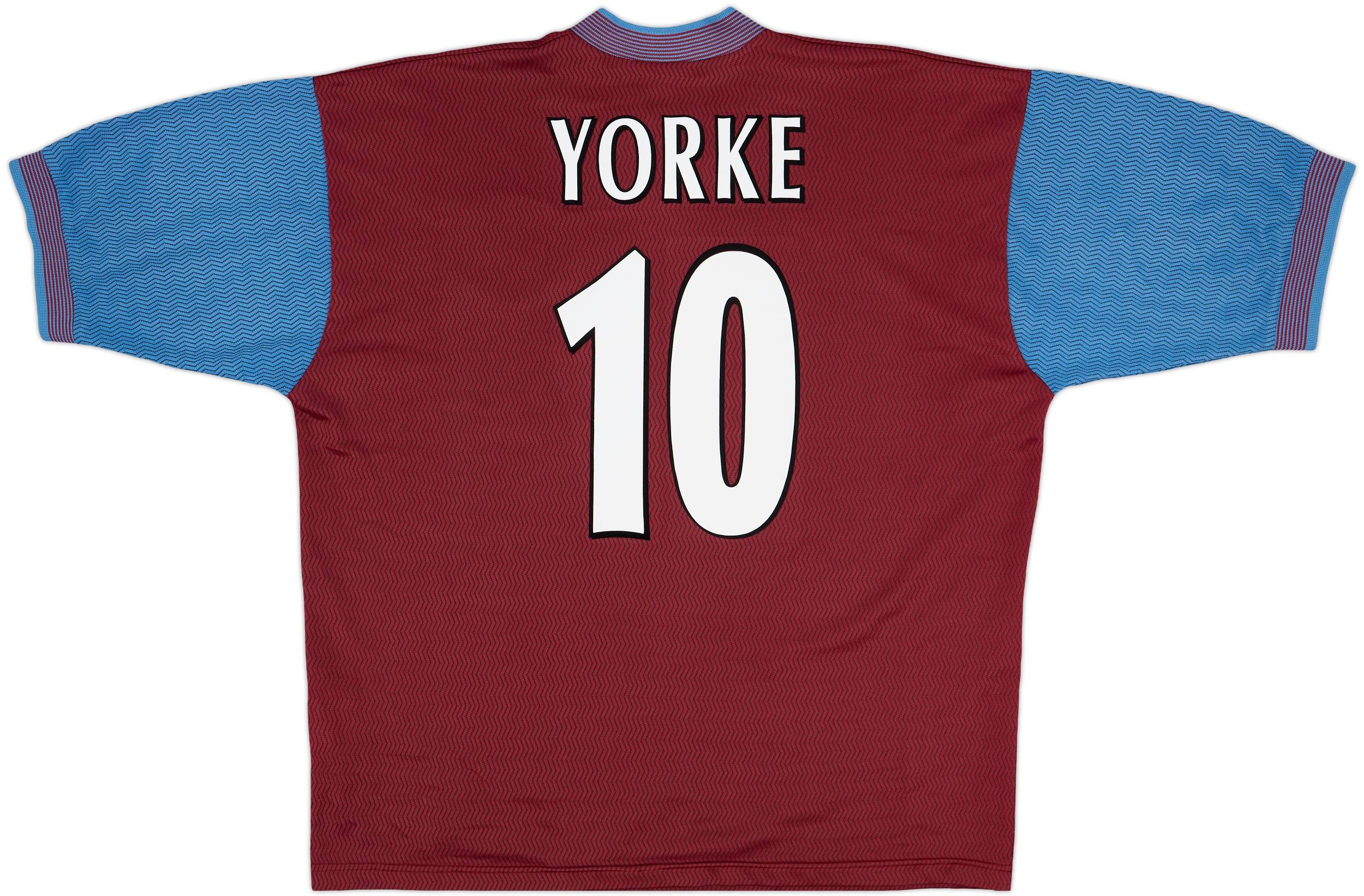 1997-98 Aston Villa Home Shirt Yorke #10 - 8/10 - (XL)