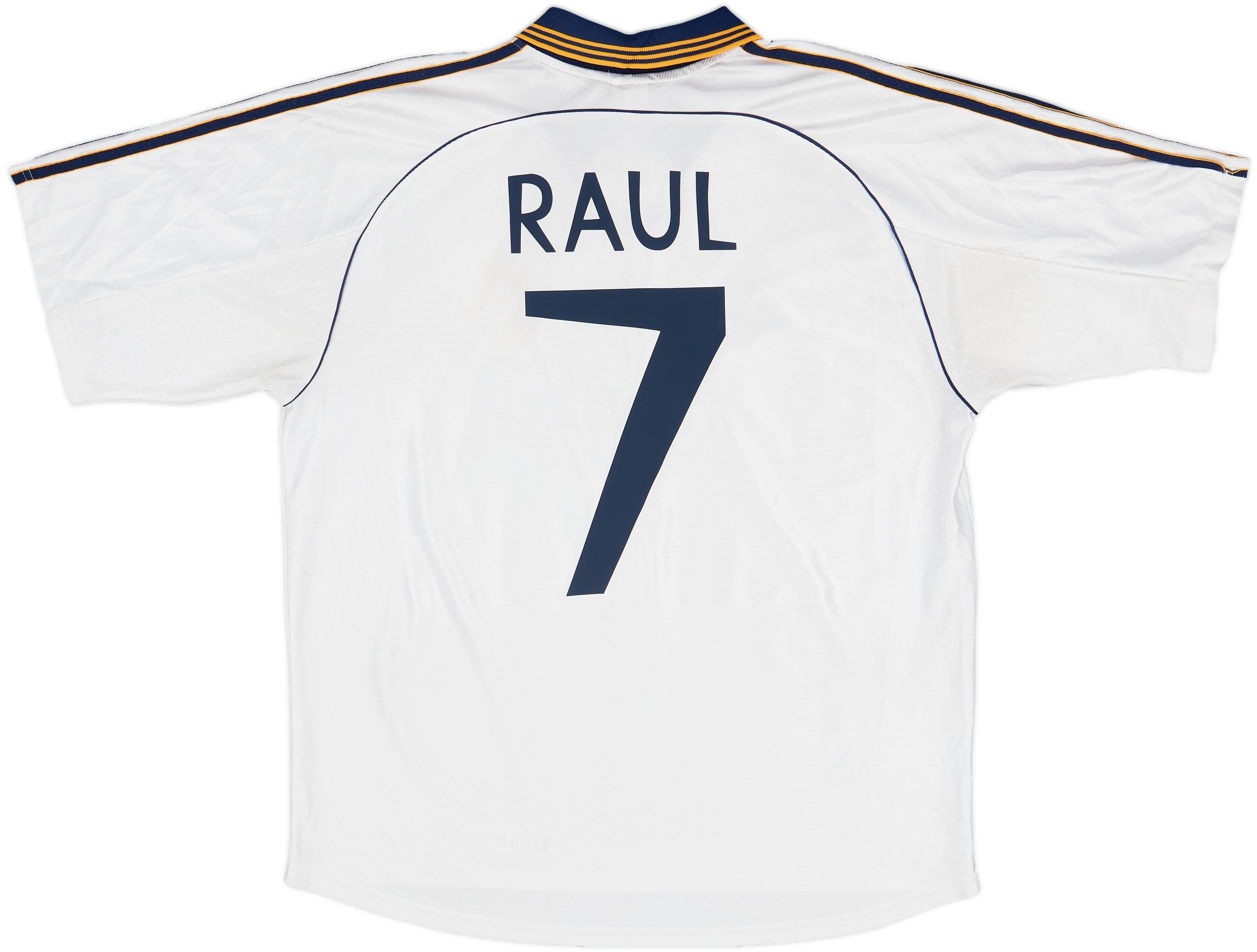 1998-00 Real Madrid Home Shirt Raul #7 - 10/10 - (L)