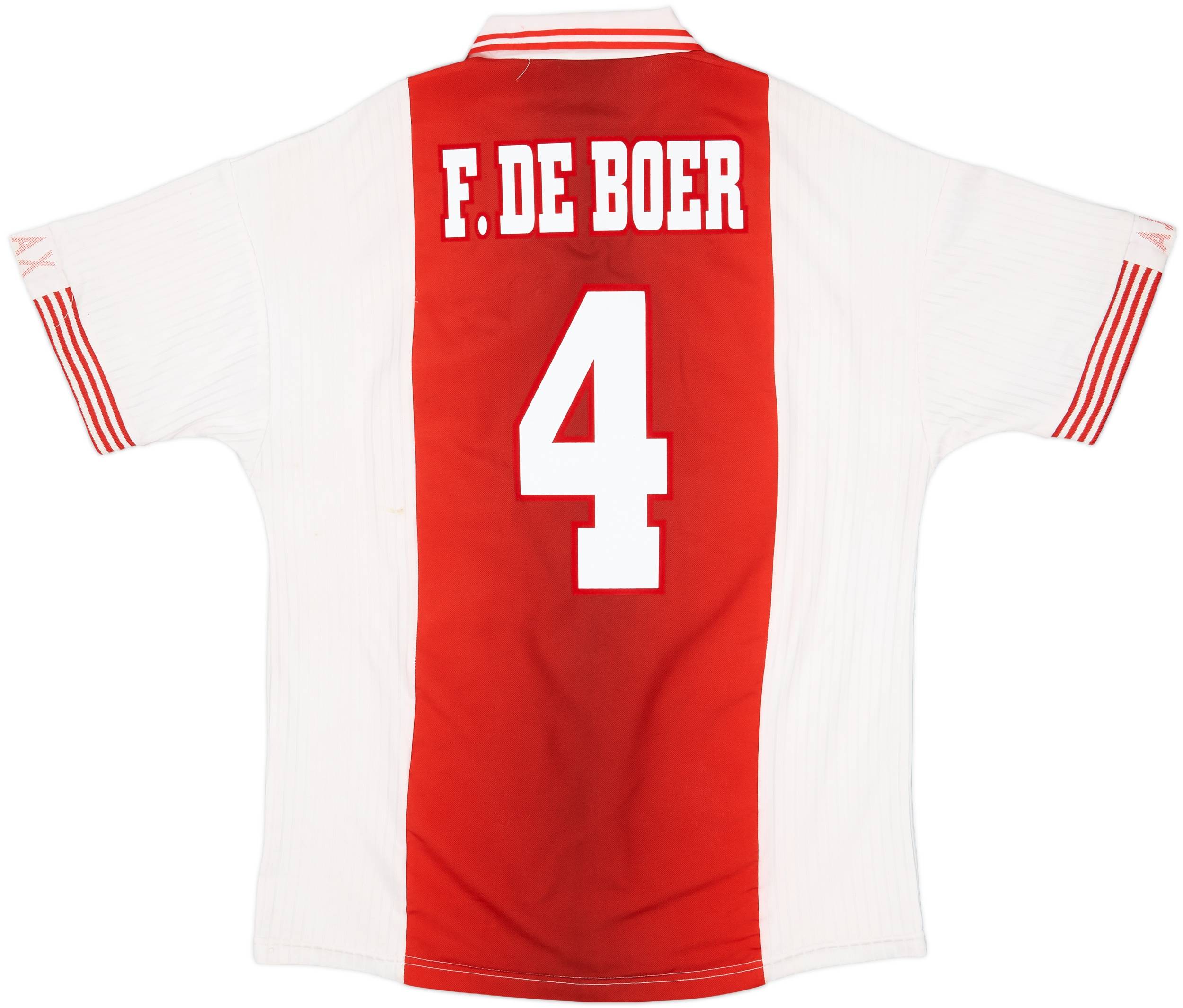 1997-98 Ajax Home Shirt F.De Boer #4 - 7/10 - (M)